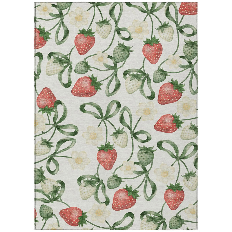 8' X 10' Ivory And Linen Floral Washable Indoor Outdoor Area Rug Homeroots Outdoor
