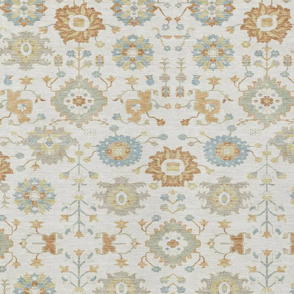 8' X 10' Ivory And Linen Geometric Washable Indoor Outdoor Area Rug Homeroots Outdoor