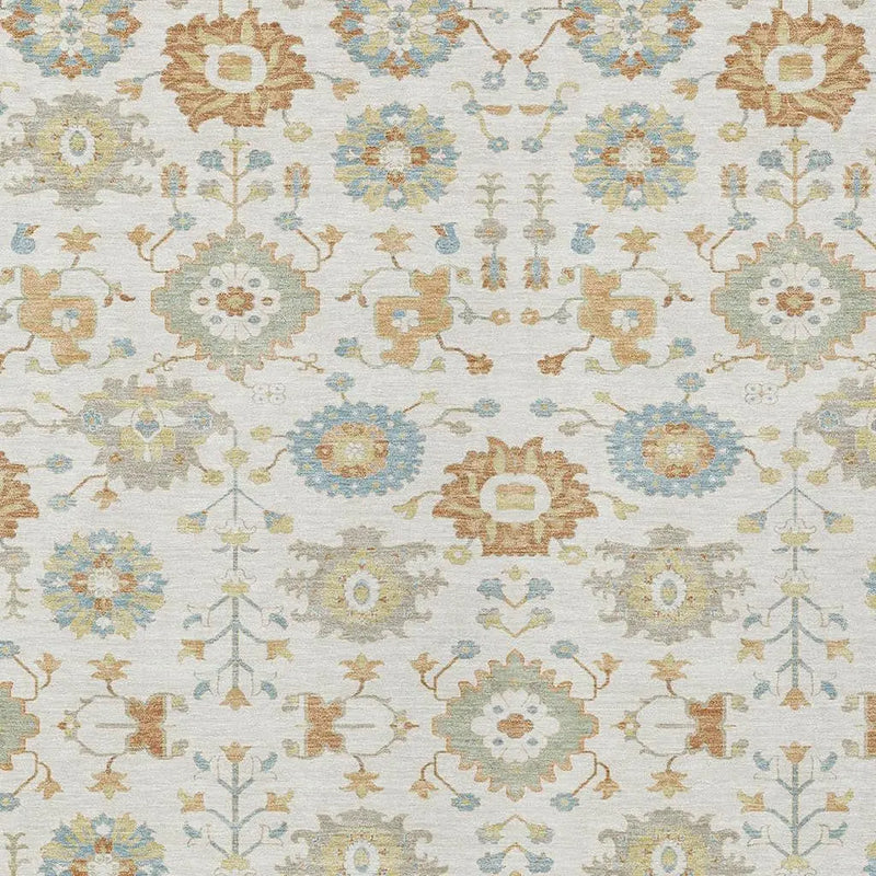 8' X 10' Ivory And Linen Geometric Washable Indoor Outdoor Area Rug Homeroots Outdoor