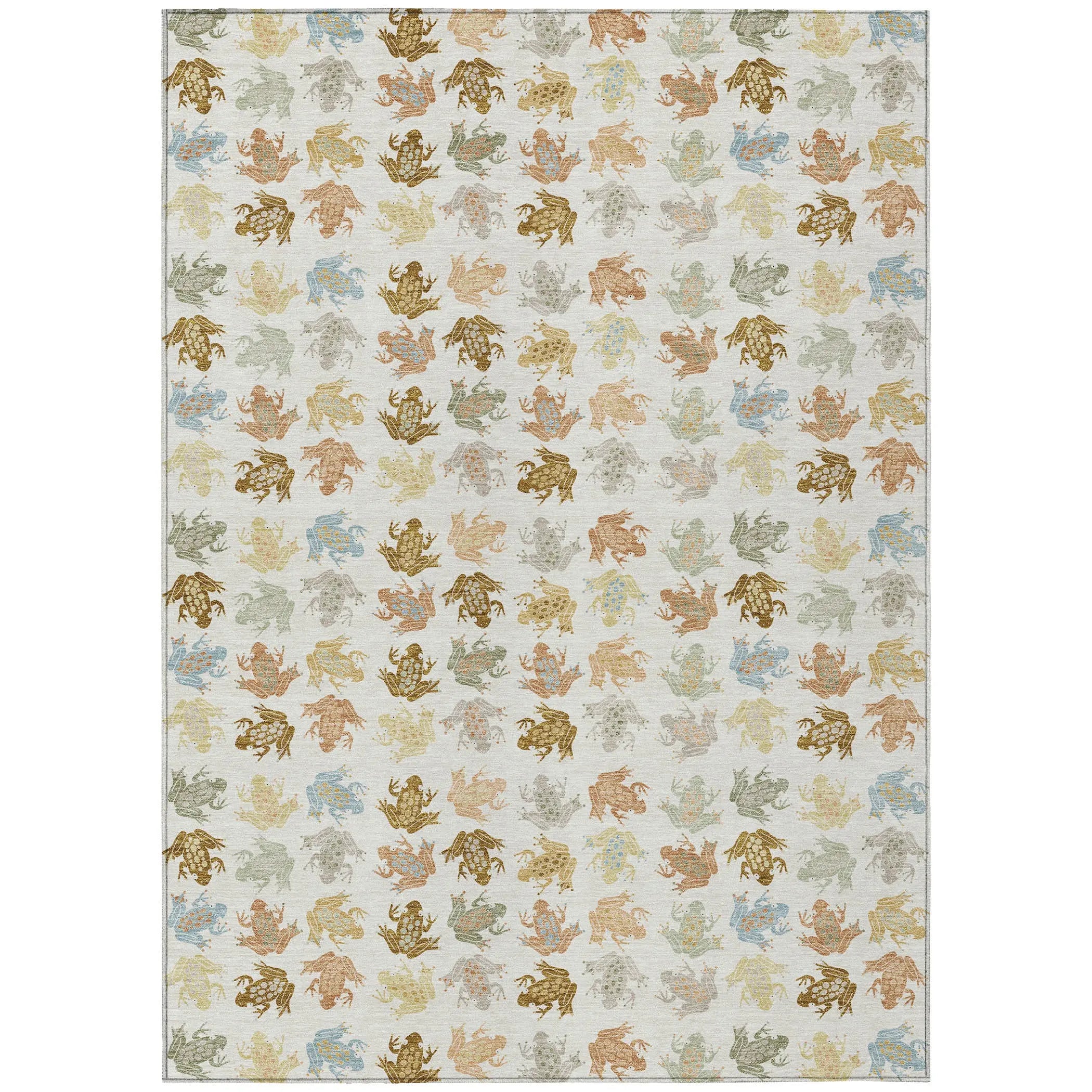 8' X 10' Ivory And Linen Geometric Washable Indoor Outdoor Area Rug Homeroots Outdoor
