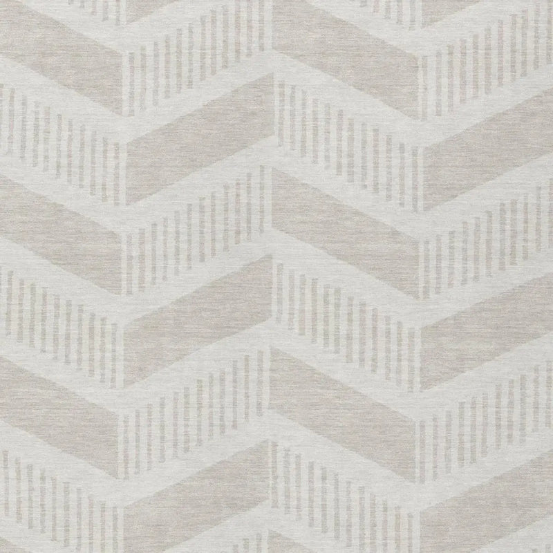 8' X 10' Ivory And Linen Geometric Washable Indoor Outdoor Area Rug Homeroots Outdoor