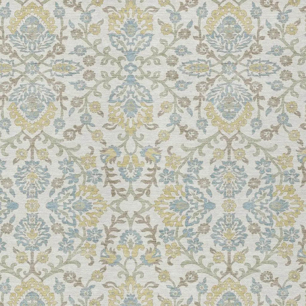 8' X 10' Ivory And Linen Geometric Washable Indoor Outdoor Area Rug Homeroots Outdoor