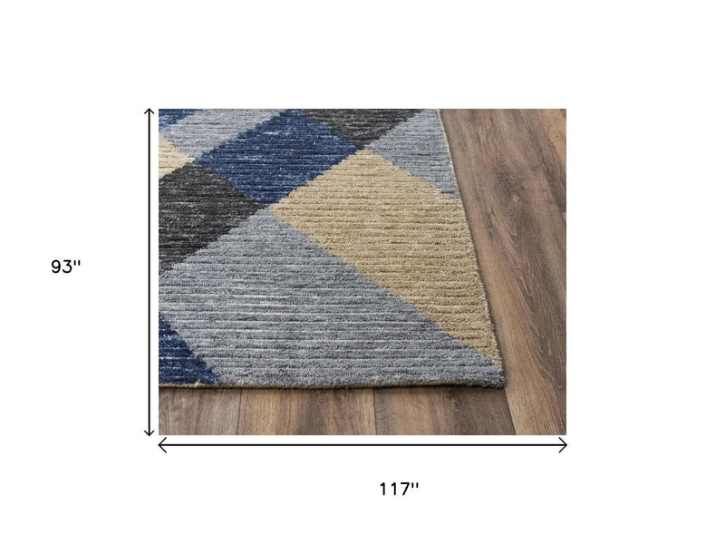 8' X 10' Ivory And Natural Geometric Hand Tufted Area Rug Homeroots Home Decor