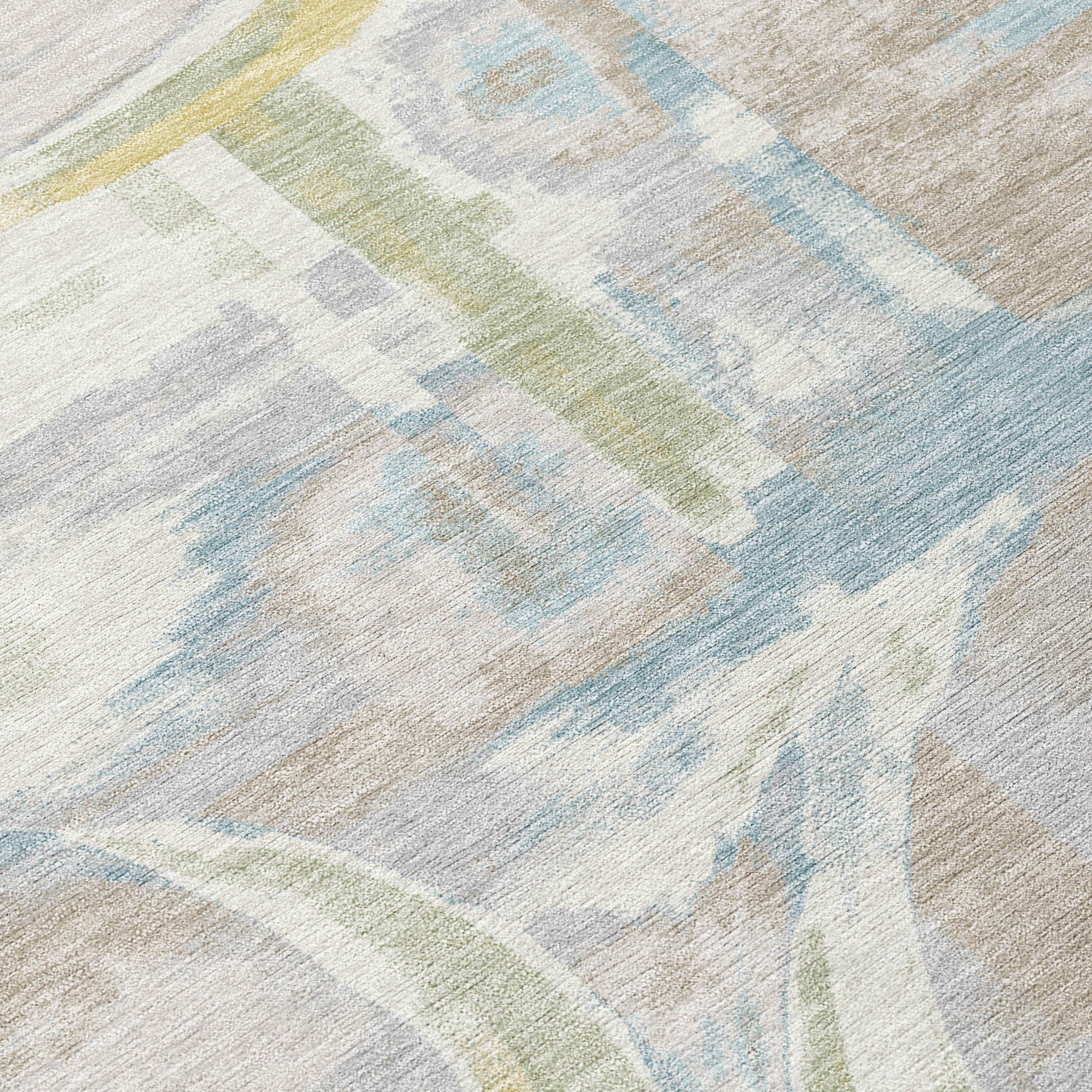 8' X 10' Ivory And Pearl Abstract Washable Indoor Outdoor Area Rug Homeroots Outdoor