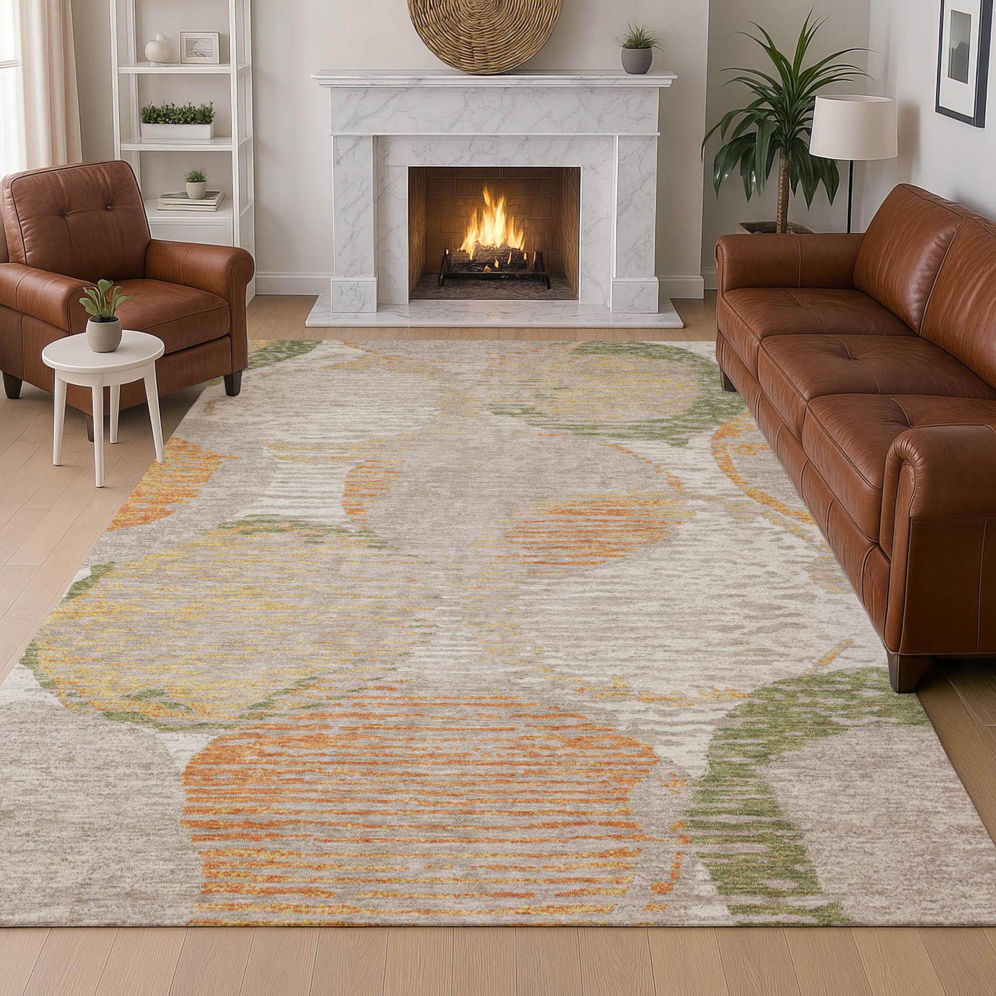8' X 10' Ivory And Pewter Geometric Washable Indoor Outdoor Area Rug Homeroots Outdoor