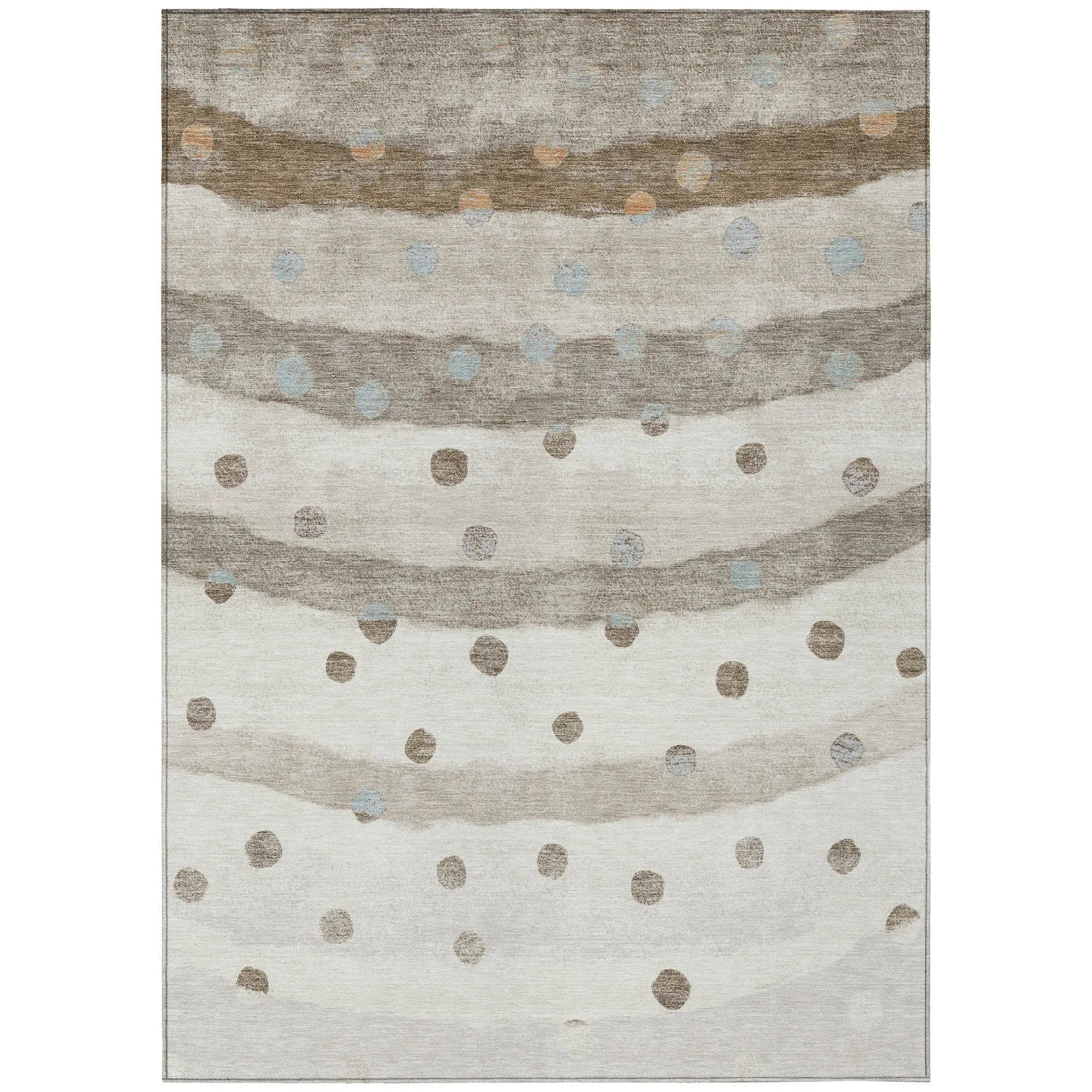 8' X 10' Ivory And Purple Striped Washable Indoor Outdoor Area Rug Homeroots Outdoor