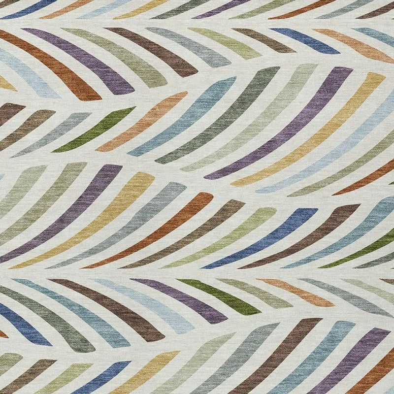 8' X 10' Ivory And Sage Abstract Washable Indoor Outdoor Area Rug Homeroots Outdoor