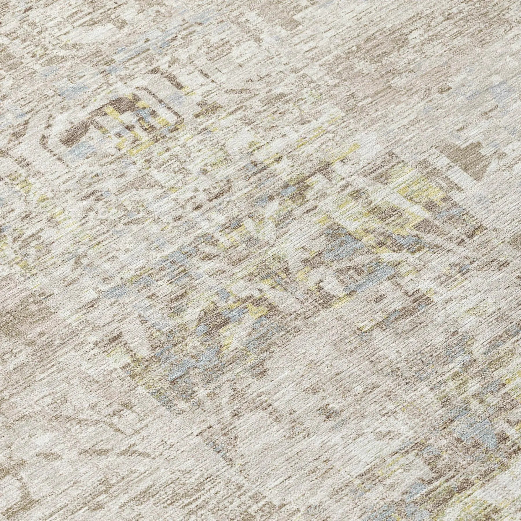8' X 10' Ivory And Silver Abstract Washable Indoor Outdoor Area Rug Homeroots Outdoor