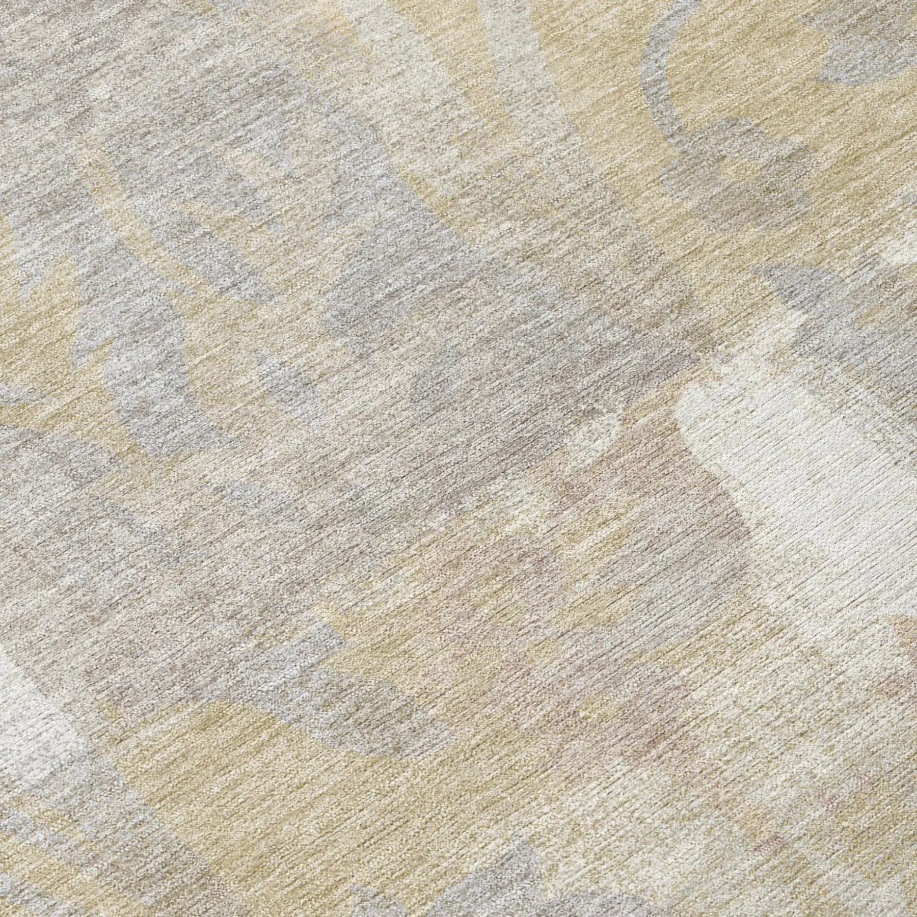8' X 10' Ivory And Silver Botanical Leaves Washable Indoor Outdoor Area Rug Homeroots Outdoor