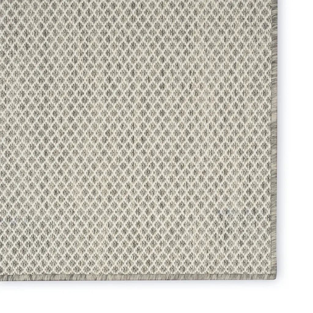 8' X 10' Ivory And Silver Indoor Outdoor Area Rug Homeroots Outdoor