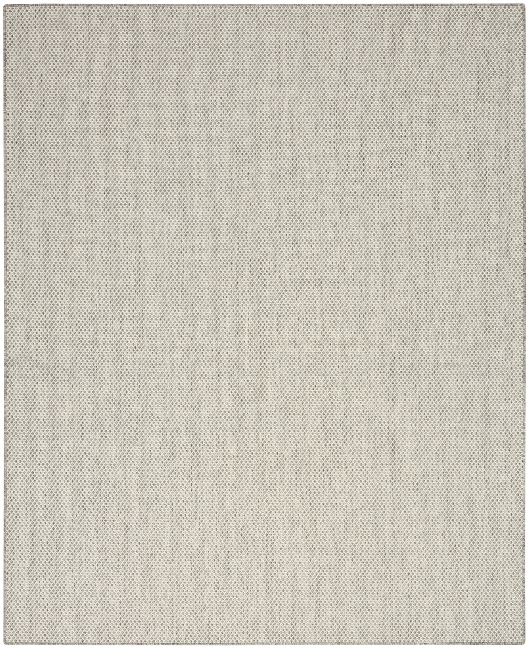8' X 10' Ivory And Silver Indoor Outdoor Area Rug Homeroots Outdoor