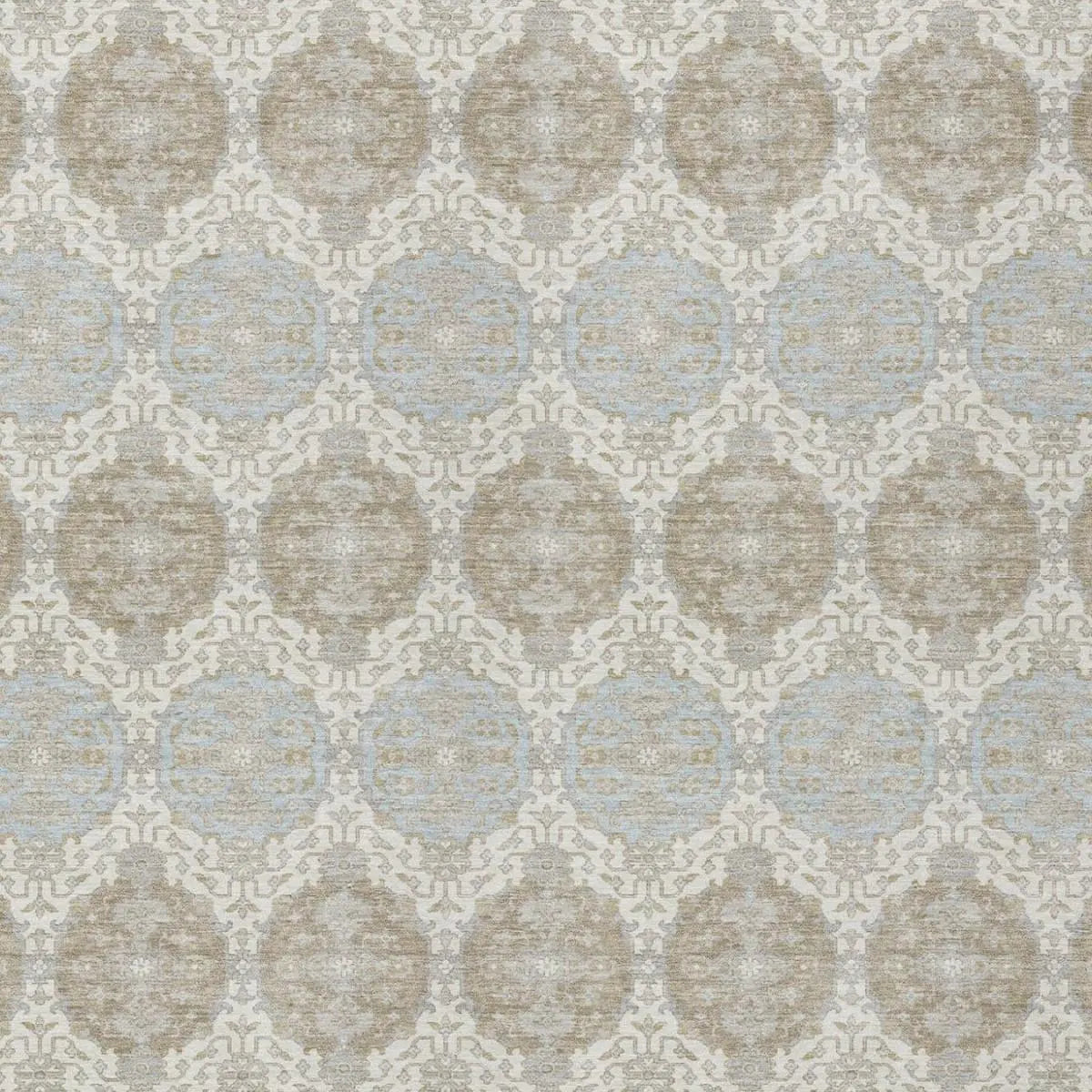 8' X 10' Ivory And Silver Striped Washable Indoor Outdoor Area Rug Homeroots Outdoor