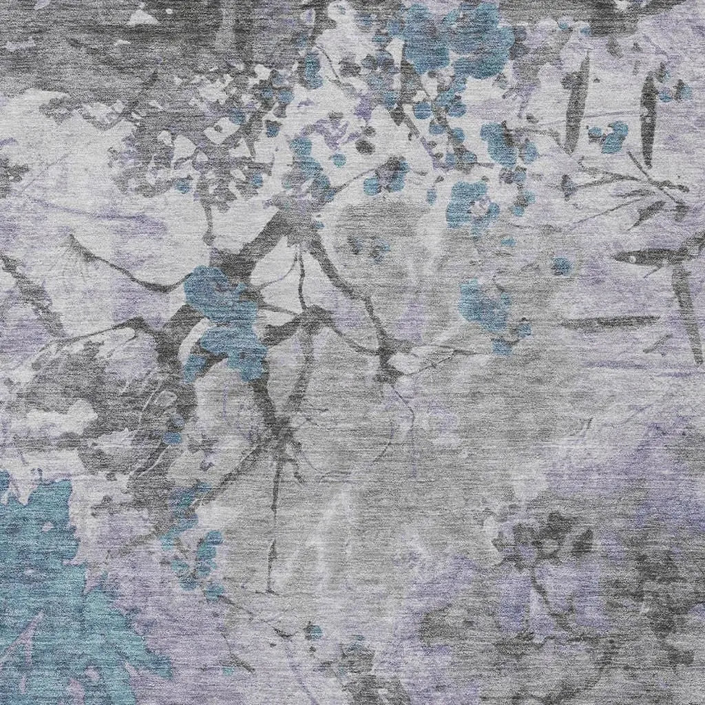 8' X 10' Lavender And Ivory Abstract Washable Indoor Outdoor Area Rug Homeroots Outdoor