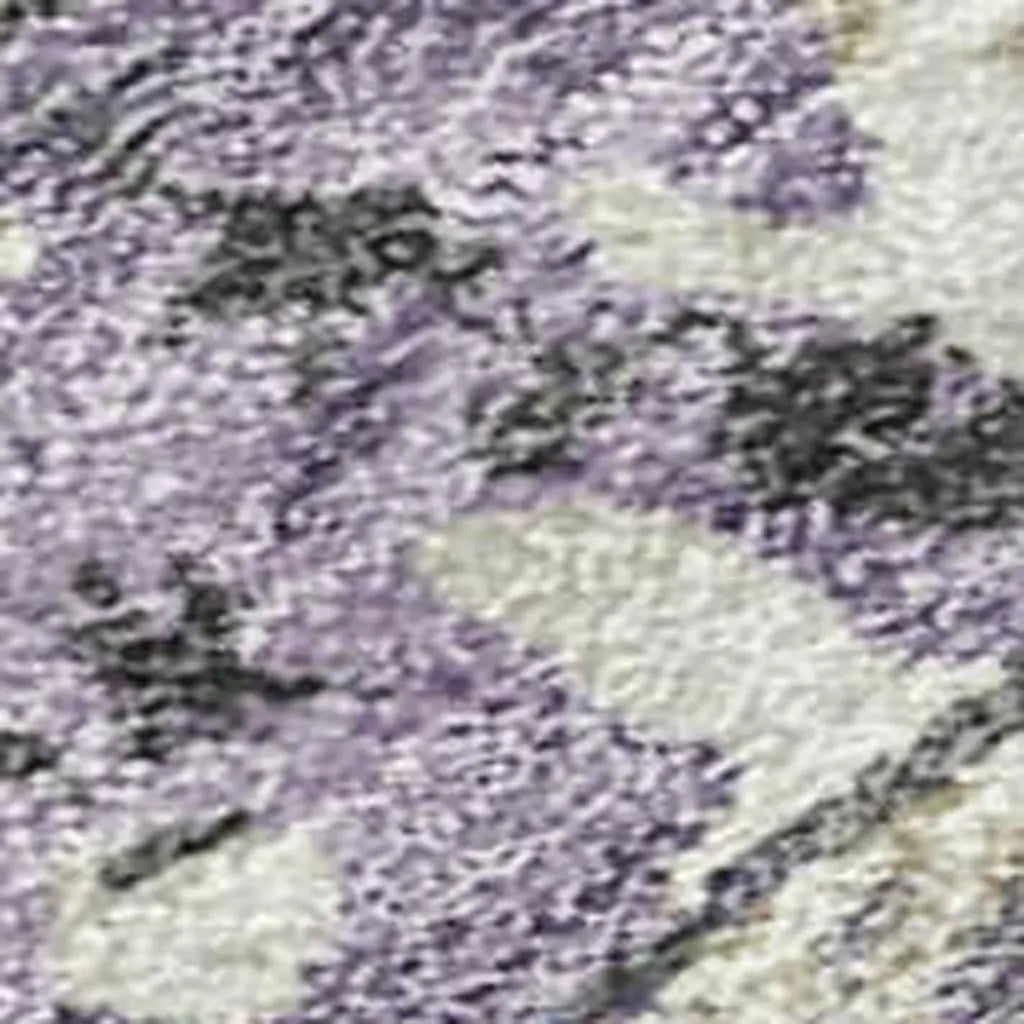 8' X 10' Lavender And Plum Abstract Washable Indoor Outdoor Area Rug Homeroots Outdoor