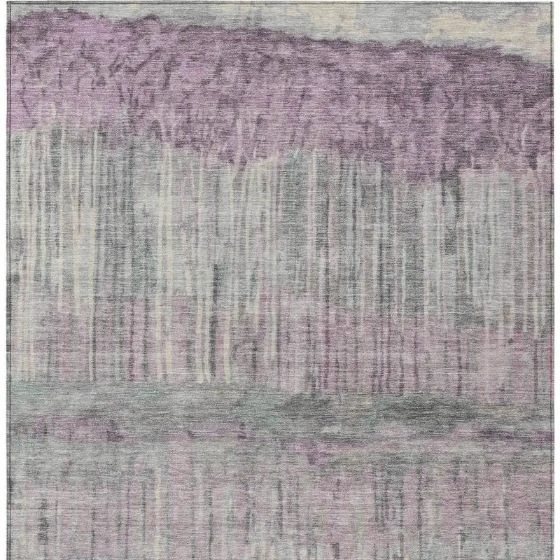 8' X 10' Lavender And Plum Abstract Washable Indoor Outdoor Area Rug Homeroots Outdoor