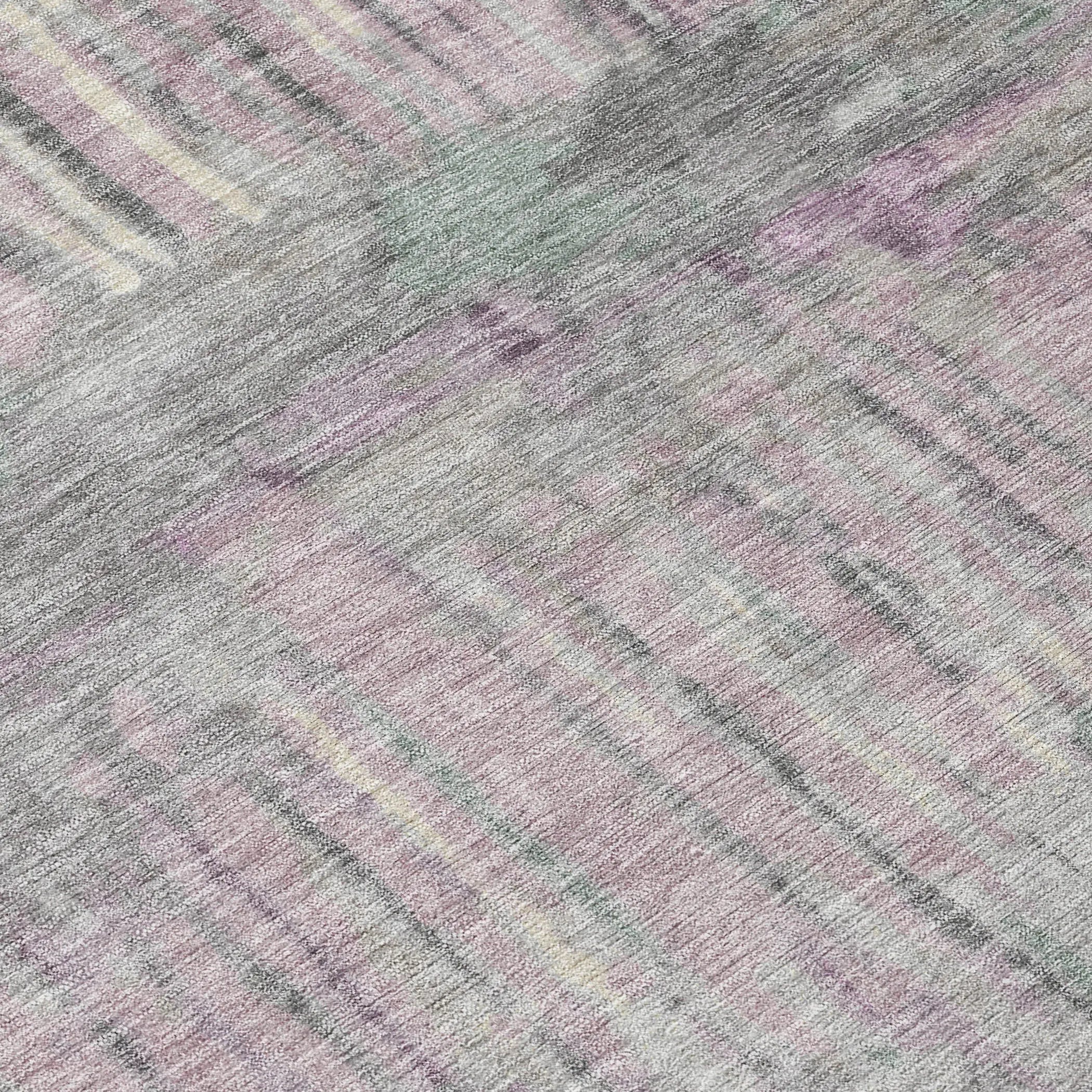 8' X 10' Lavender And Plum Abstract Washable Indoor Outdoor Area Rug Homeroots Outdoor