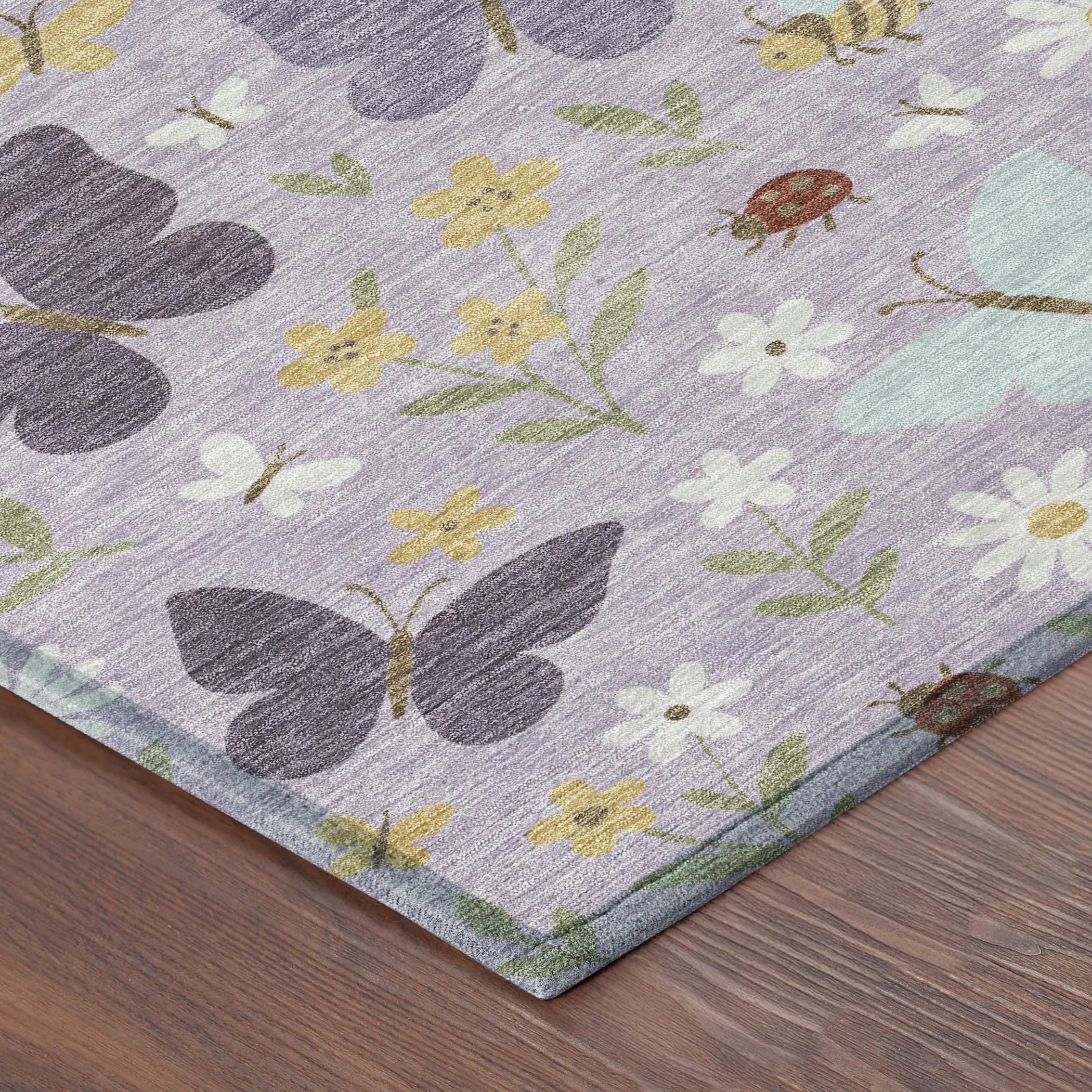 8' X 10' Lavender And Purple Abstract Washable Indoor Outdoor Area Rug Homeroots Outdoor