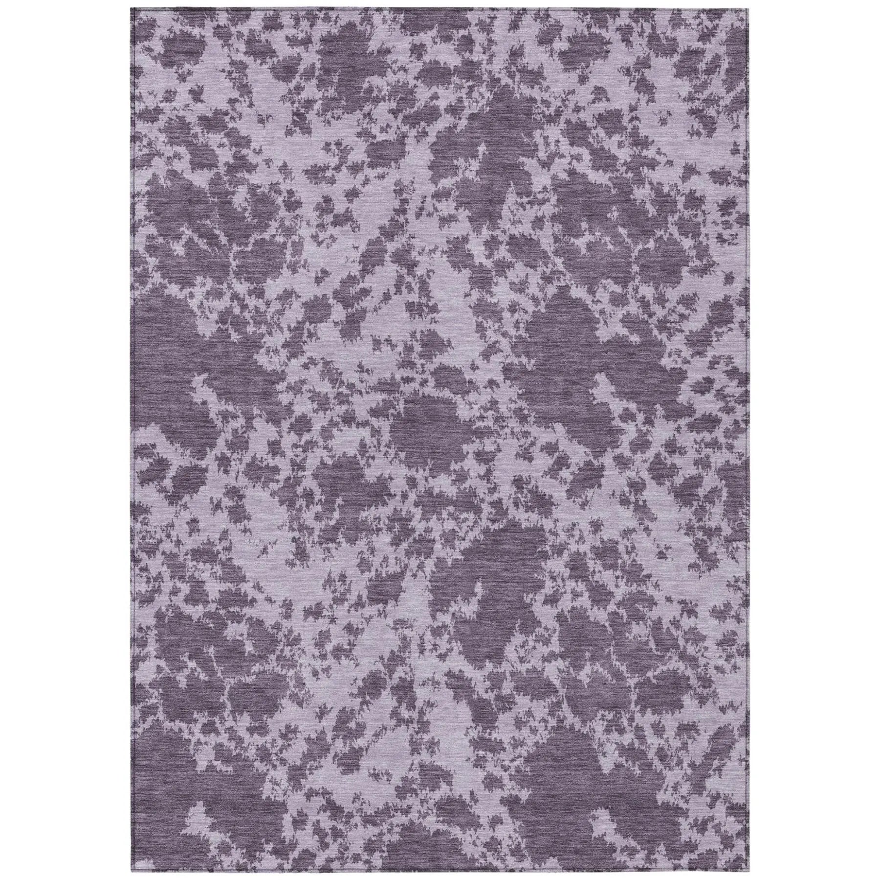 8' X 10' Lavender And Purple Abstract Washable Indoor Outdoor Area Rug Homeroots Outdoor