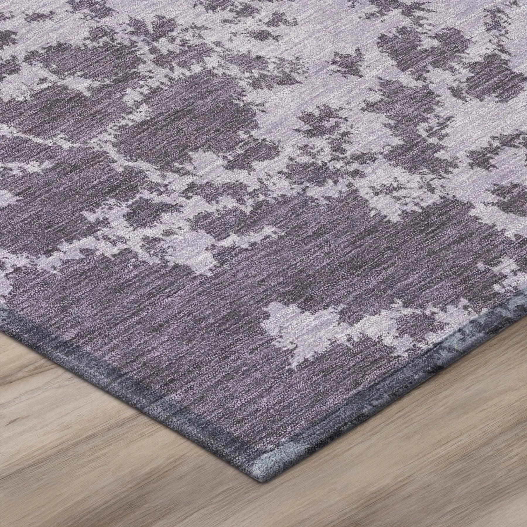 8' X 10' Lavender And Purple Abstract Washable Indoor Outdoor Area Rug Homeroots Outdoor