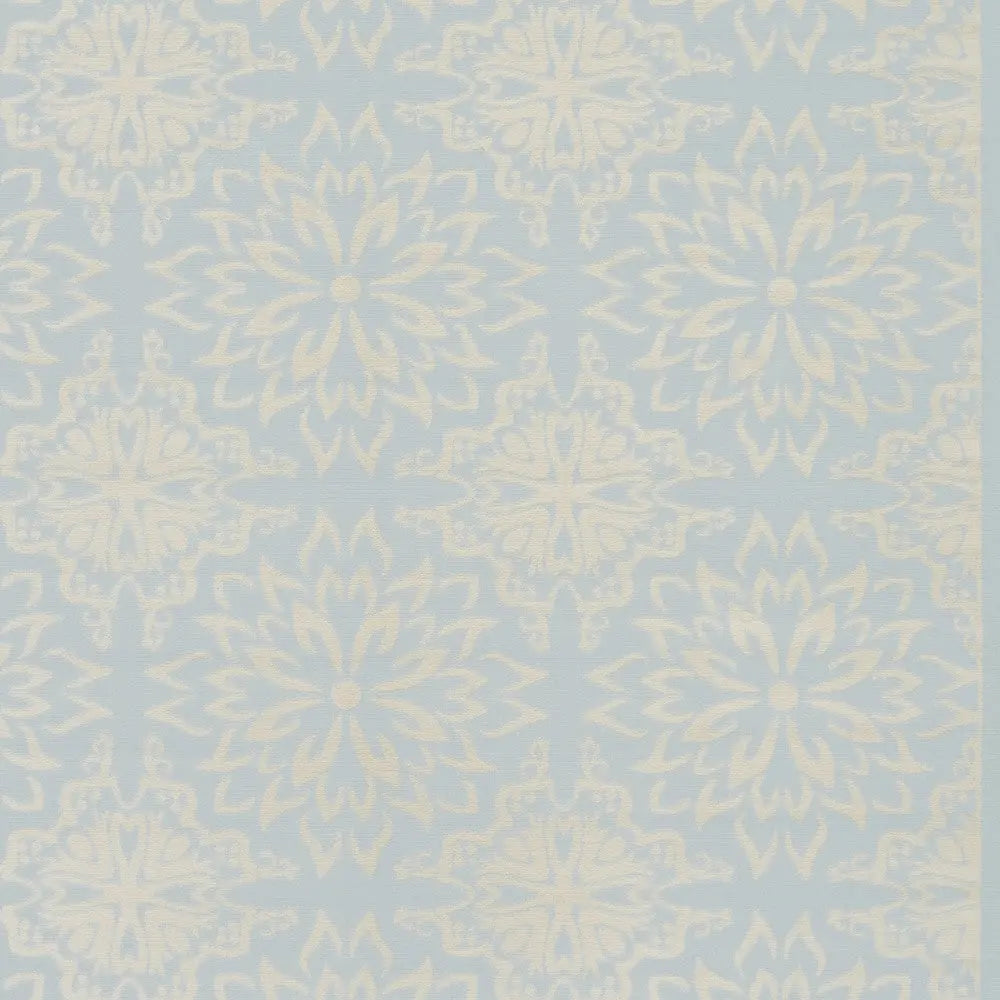 8' X 10' Light Blue Floral Power Loom Area Rug Homeroots Home Decor