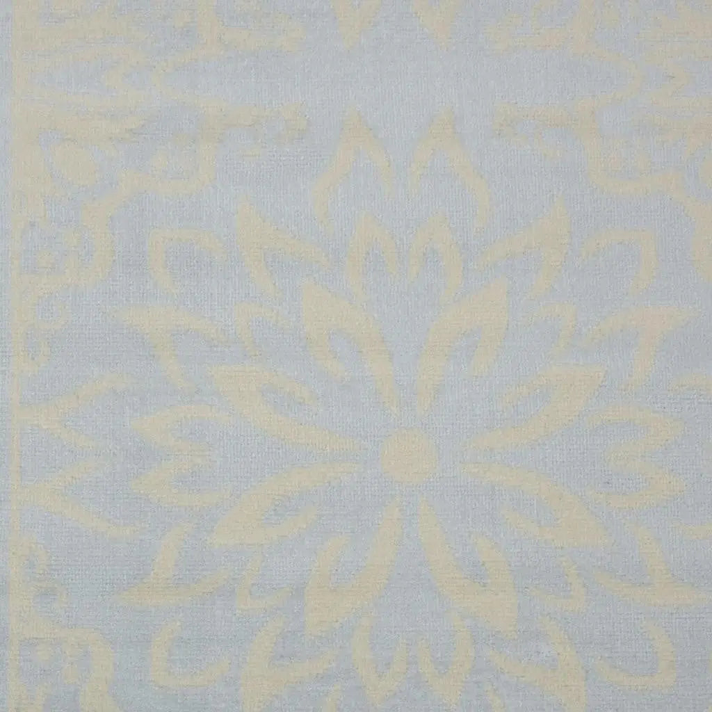 8' X 10' Light Blue Floral Power Loom Area Rug Homeroots Home Decor