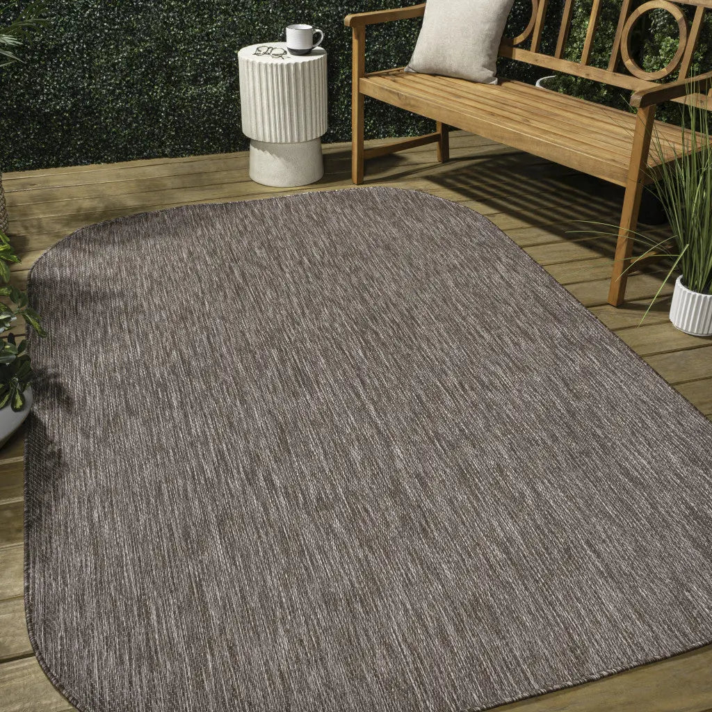8' X 10' Light Brown Indoor Outdoor Area Rug Homeroots Outdoor