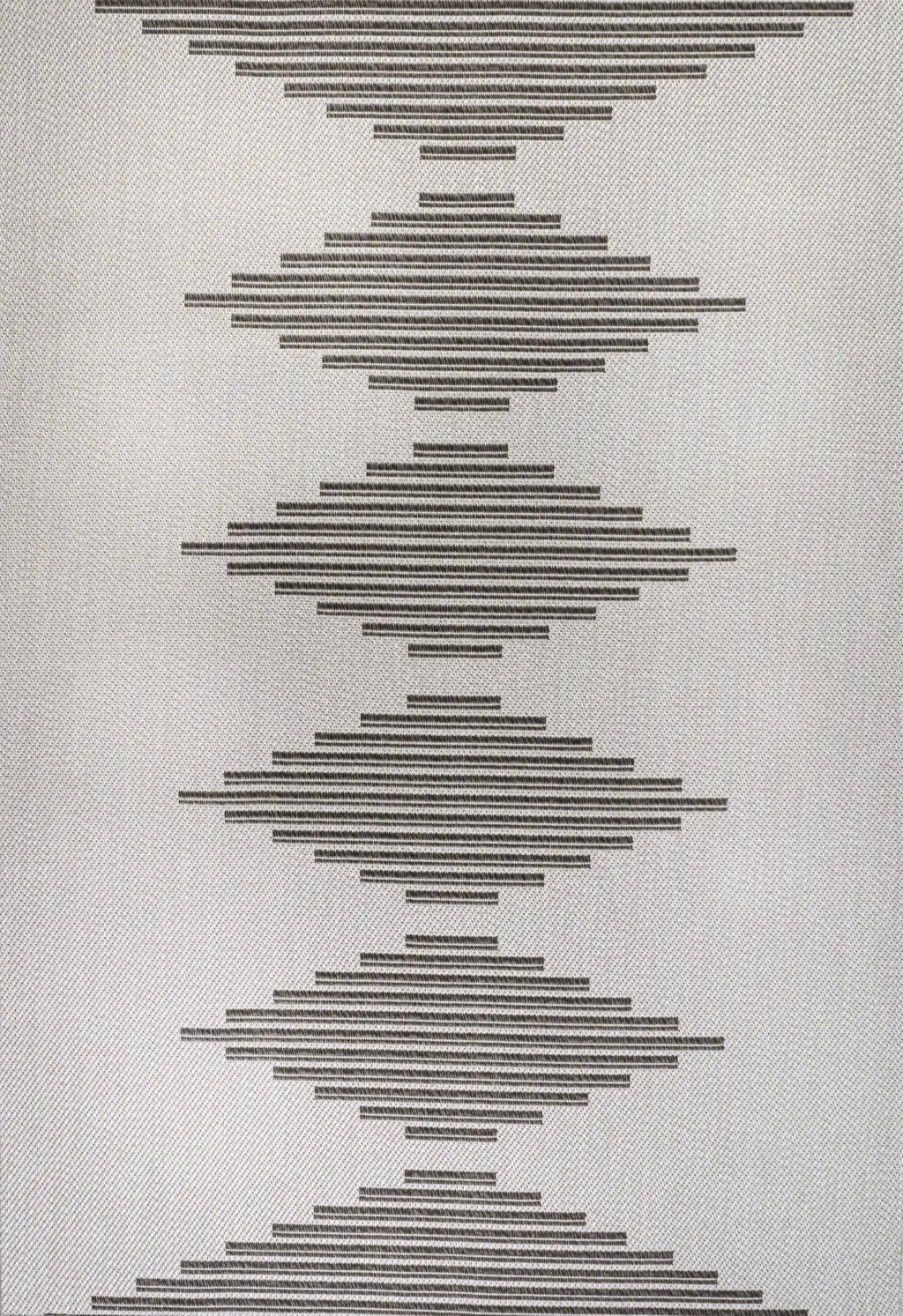 8' X 10' Light Gray And Black Striped Indoor Outdoor Area Rug Homeroots Outdoor