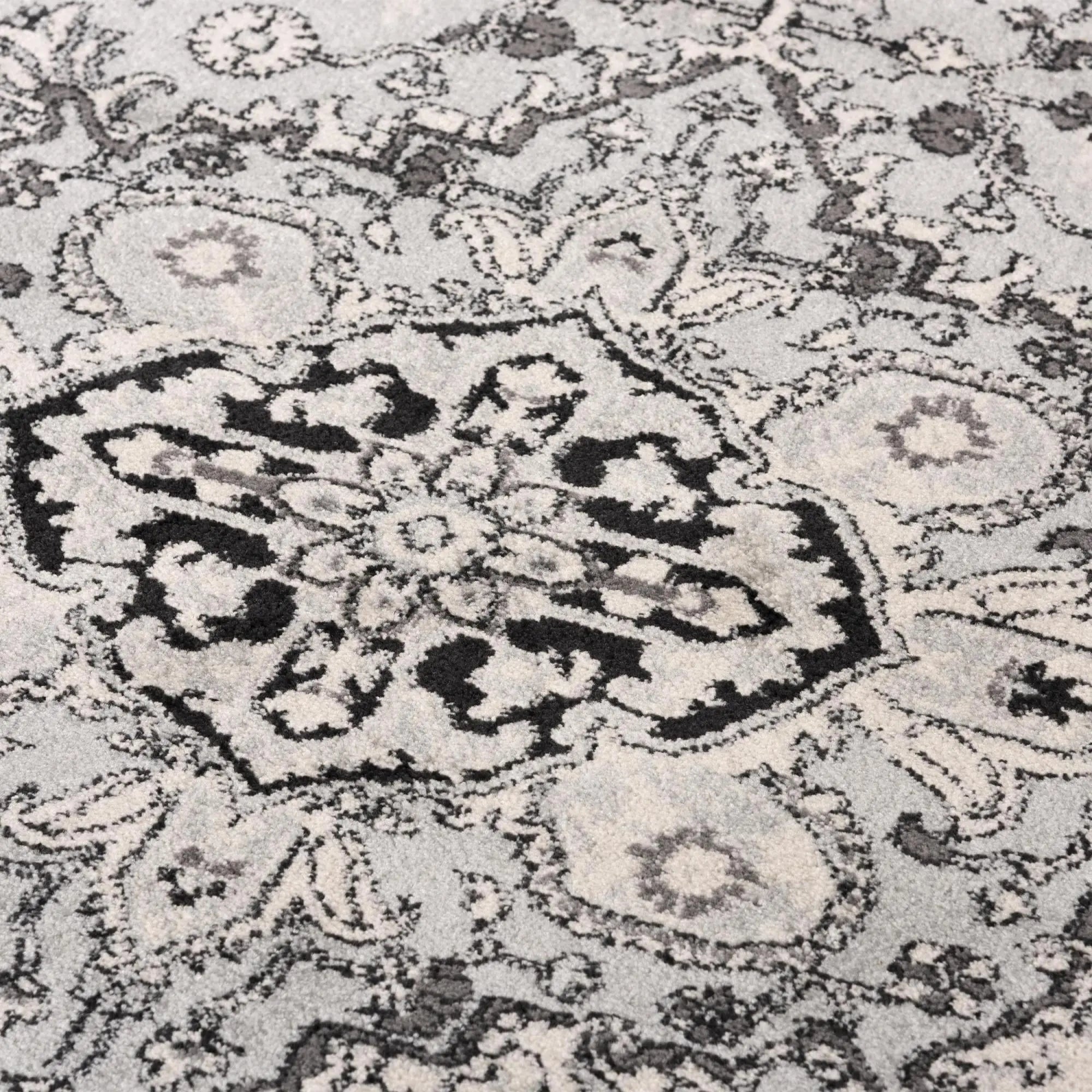 8' X 10' Light Gray And Gray Oriental Area Rug Homeroots Home Decor
