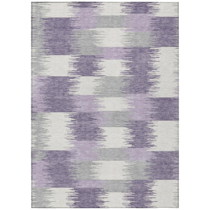 8' X 10' Lilac And Purple Geometric Washable Indoor Outdoor Area Rug Homeroots Outdoor