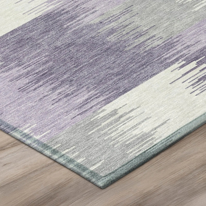 8' X 10' Lilac And Purple Geometric Washable Indoor Outdoor Area Rug Homeroots Outdoor