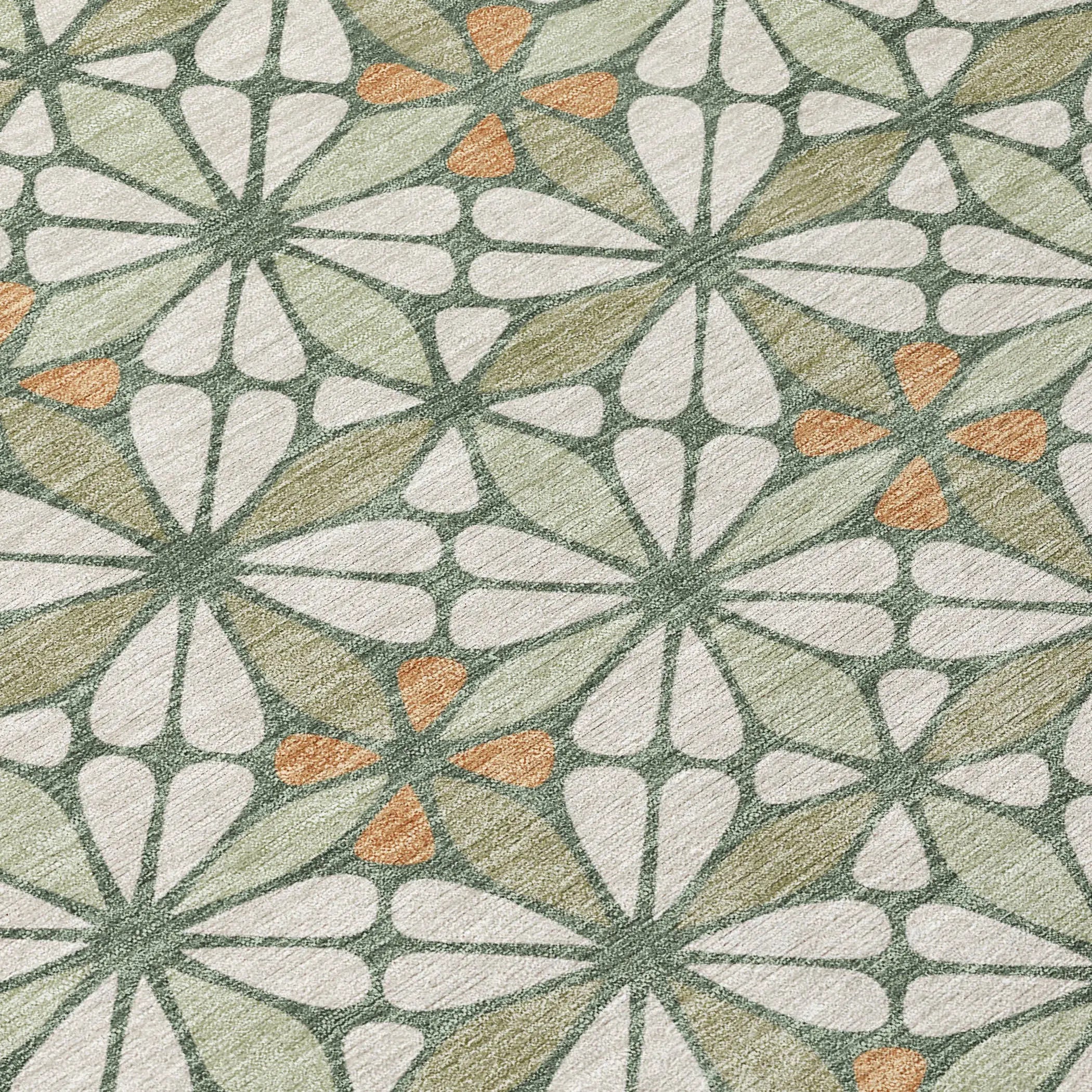 8' X 10' Linen And Beige Geometric Washable Indoor Outdoor Area Rug Homeroots Outdoor