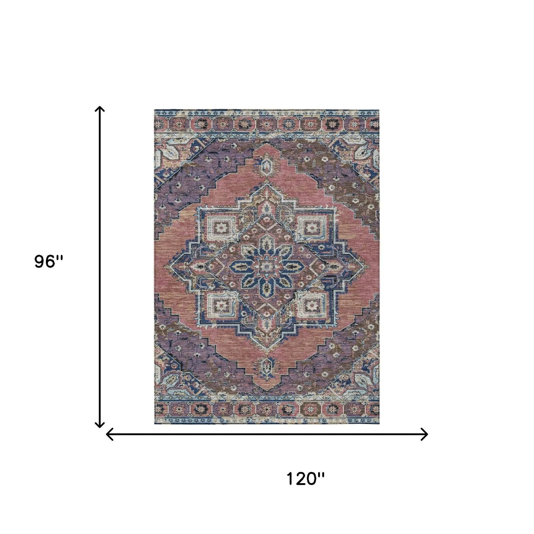 8' X 10' Merlot And Gold Oriental Washable Indoor Outdoor Area Rug Homeroots Outdoor