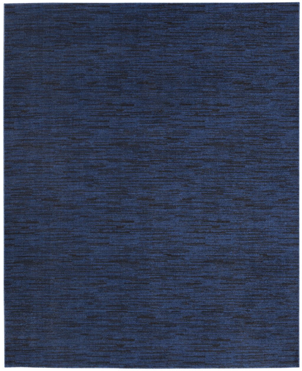 8' X 10' Midnight Blue Stain Resistant Indoor Outdoor Area Rug - GreatEagleInc