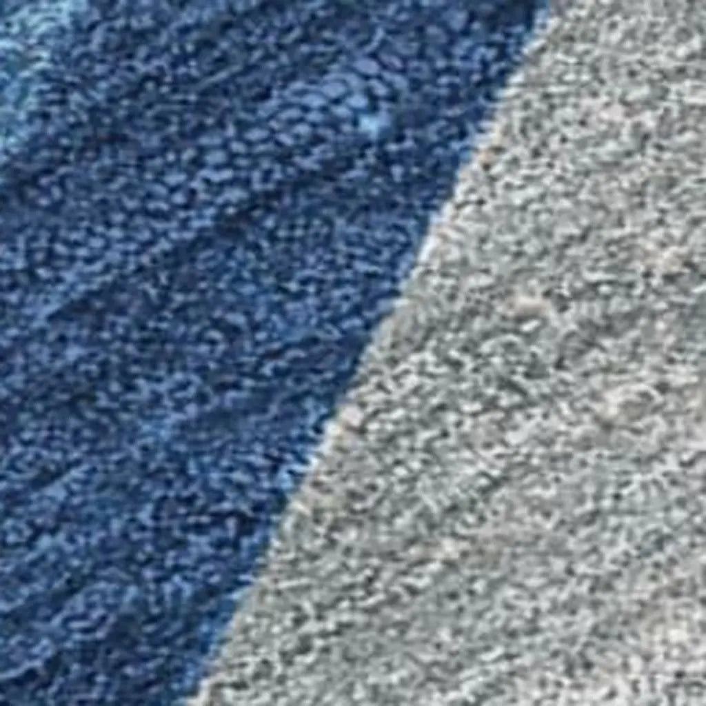 8' X 10' Navy Blue And Blue Abstract Washable Indoor Outdoor Area Rug Homeroots Outdoor