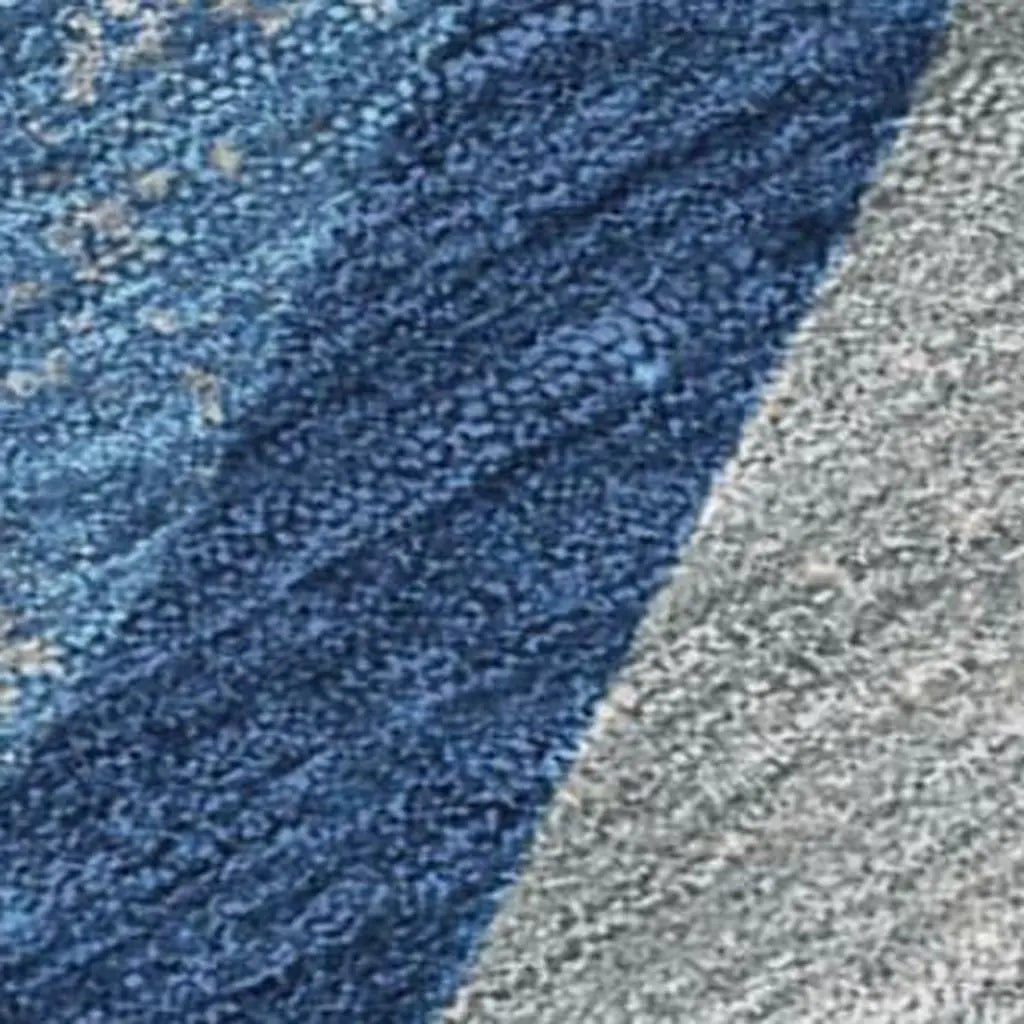 8' X 10' Navy Blue And Blue Abstract Washable Indoor Outdoor Area Rug Homeroots Outdoor