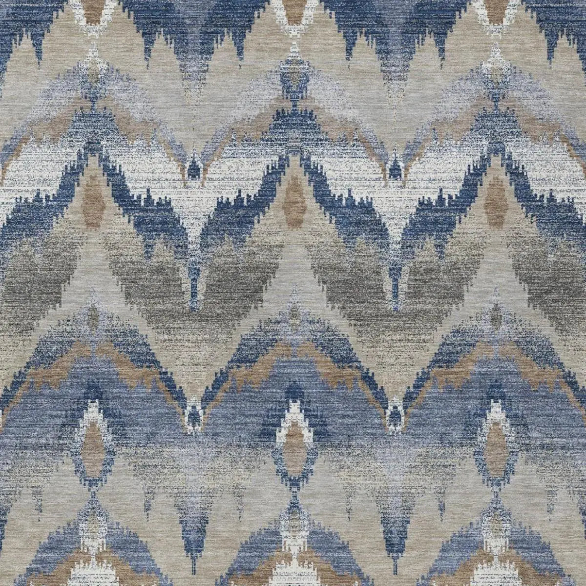 8' X 10' Navy Blue And Blue Abstract Washable Indoor Outdoor Area Rug Homeroots Outdoor