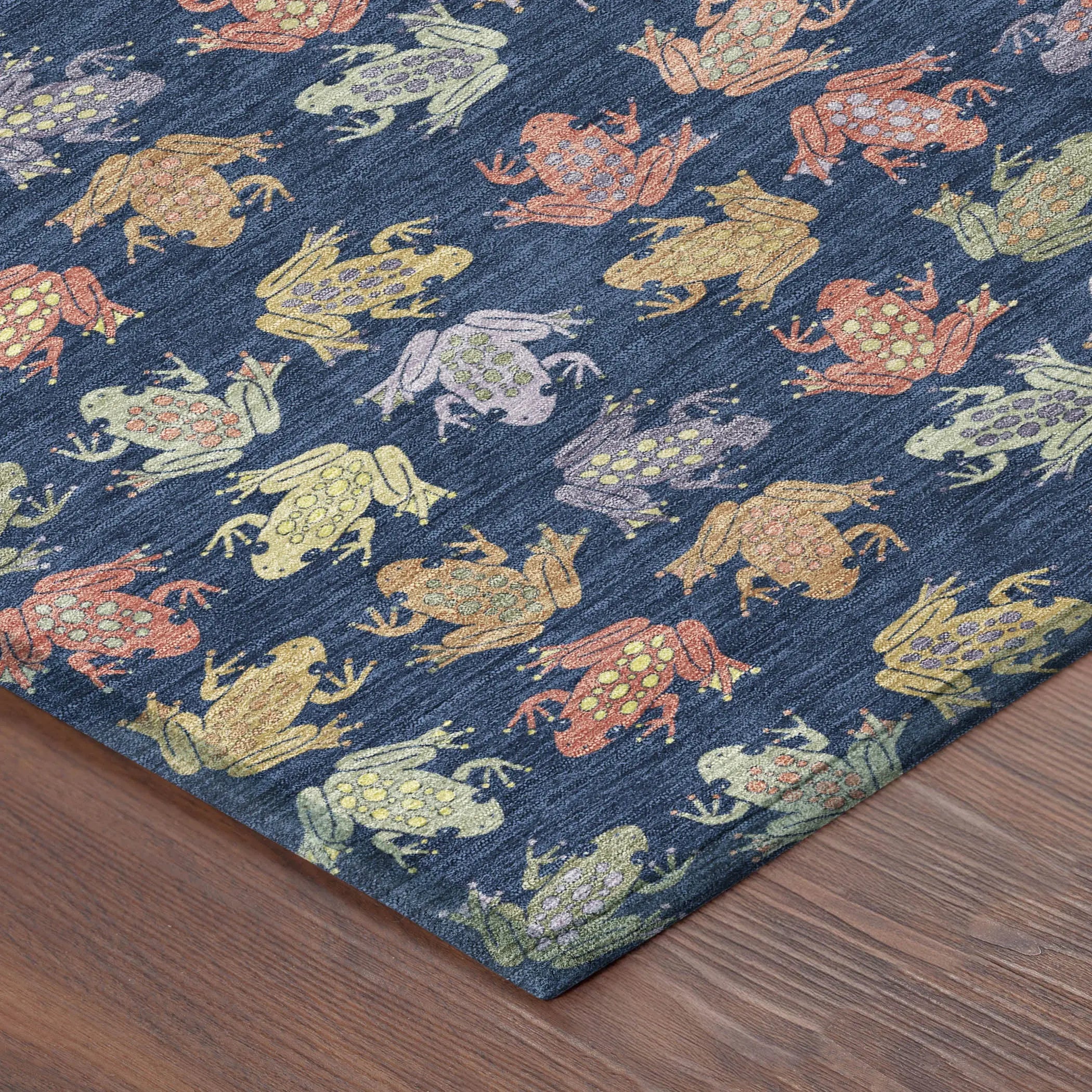 8' X 10' Navy Blue And Blue Geometric Washable Indoor Outdoor Area Rug Homeroots Outdoor