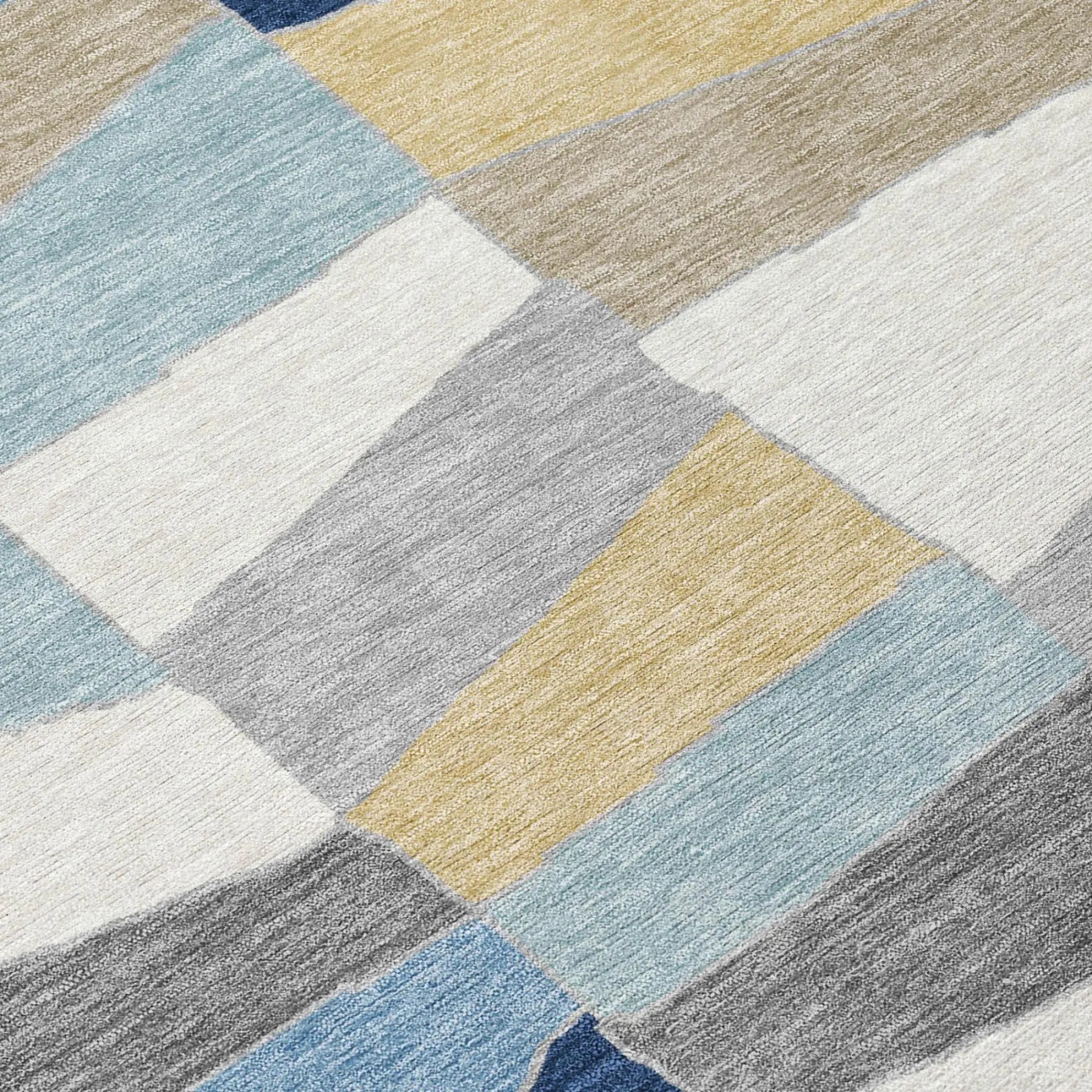 8' X 10' Navy Blue And Blue Geometric Washable Indoor Outdoor Area Rug Homeroots Outdoor