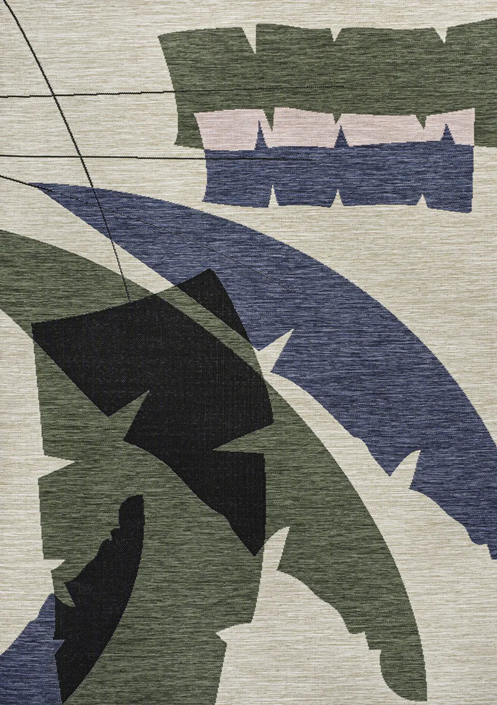 8' X 10' Navy Blue And Cream Abstract Indoor Outdoor Area Rug Homeroots Outdoor