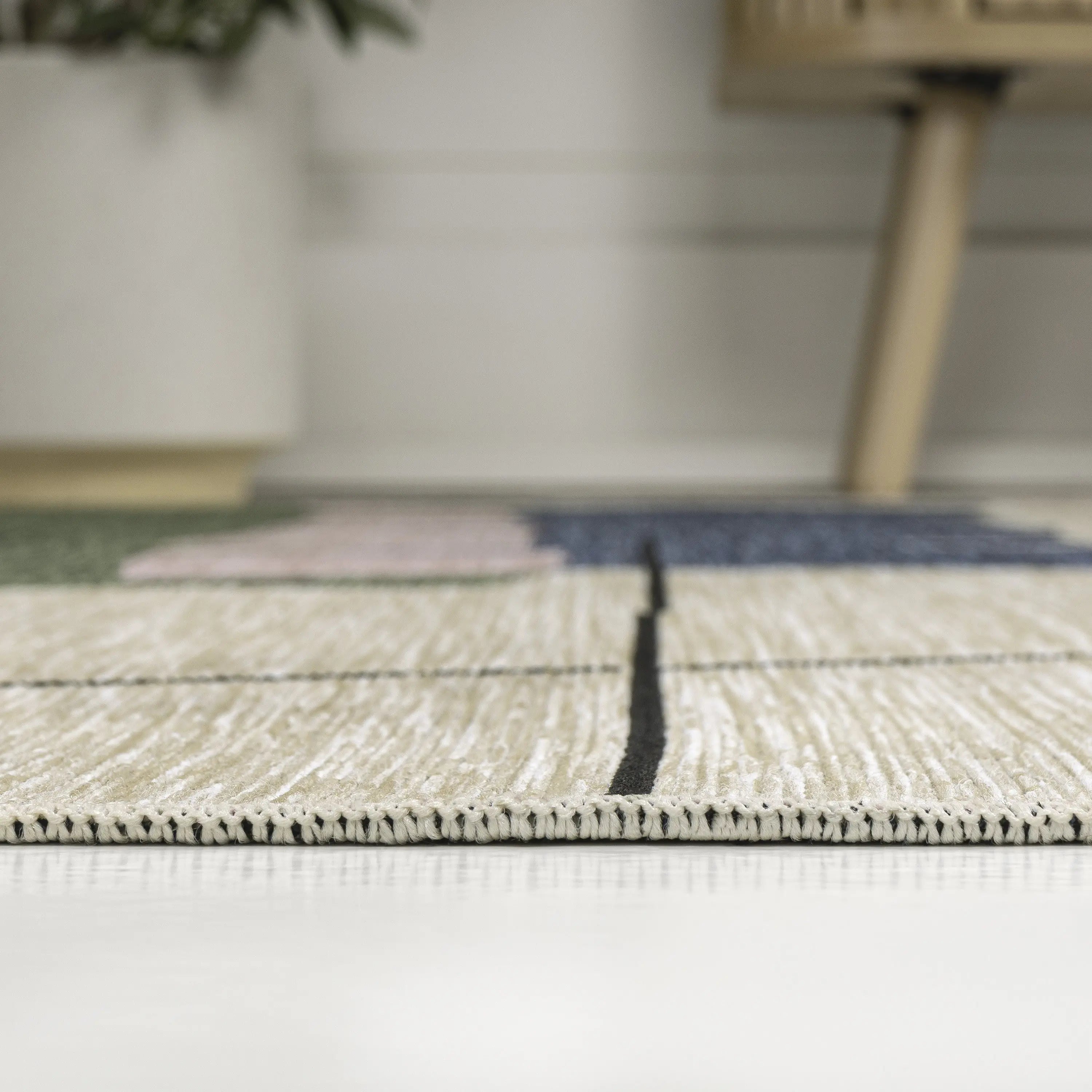 8' X 10' Navy Blue And Cream Abstract Indoor Outdoor Area Rug Homeroots Outdoor