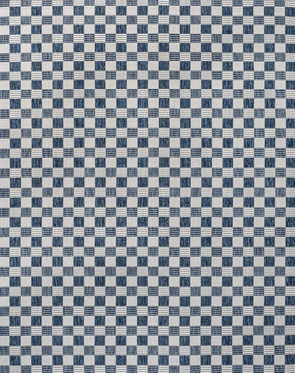 8' X 10' Navy Blue And Cream Geometric Indoor Outdoor Area Rug Homeroots Outdoor
