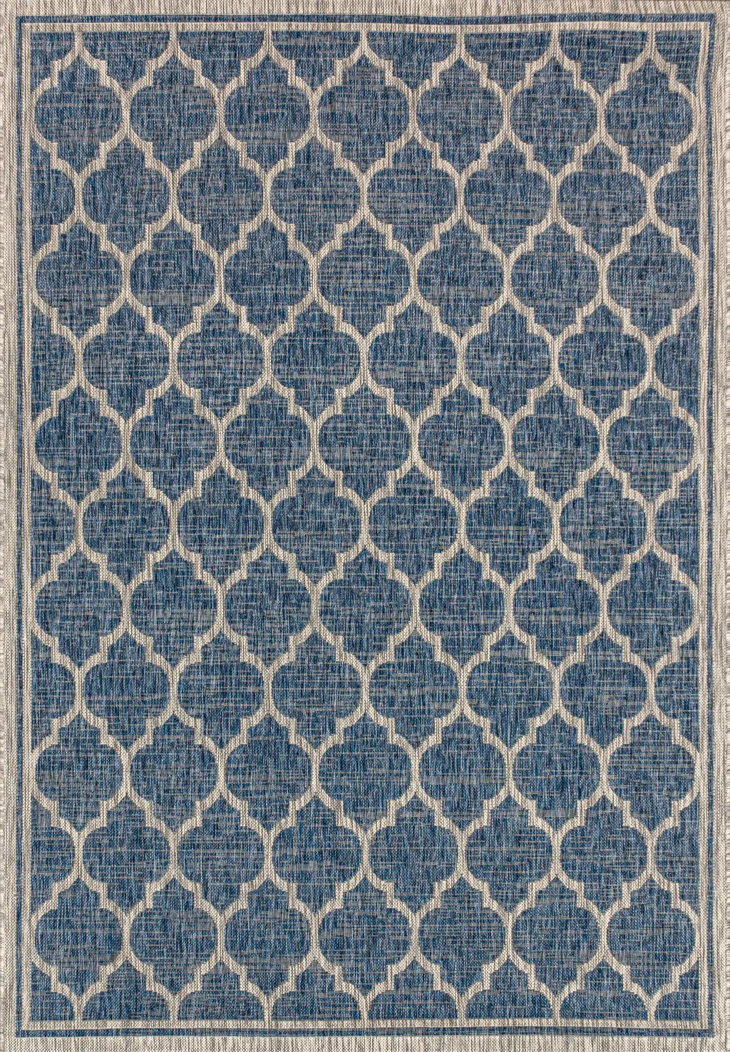 8' X 10' Navy Blue And Gray Geometric Indoor Outdoor Area Rug Homeroots Outdoor