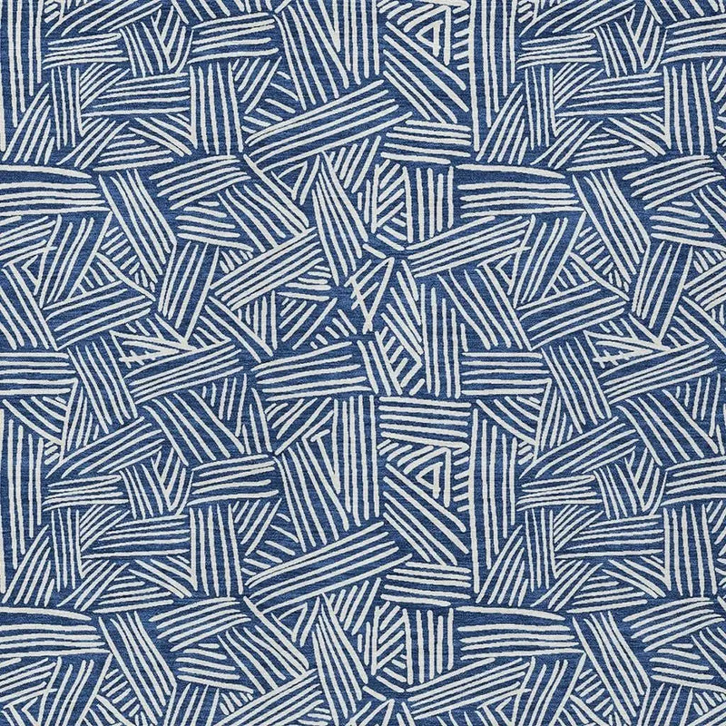 8' X 10' Navy Blue And Ivory Geometric Washable Indoor Outdoor Area Rug Homeroots Outdoor