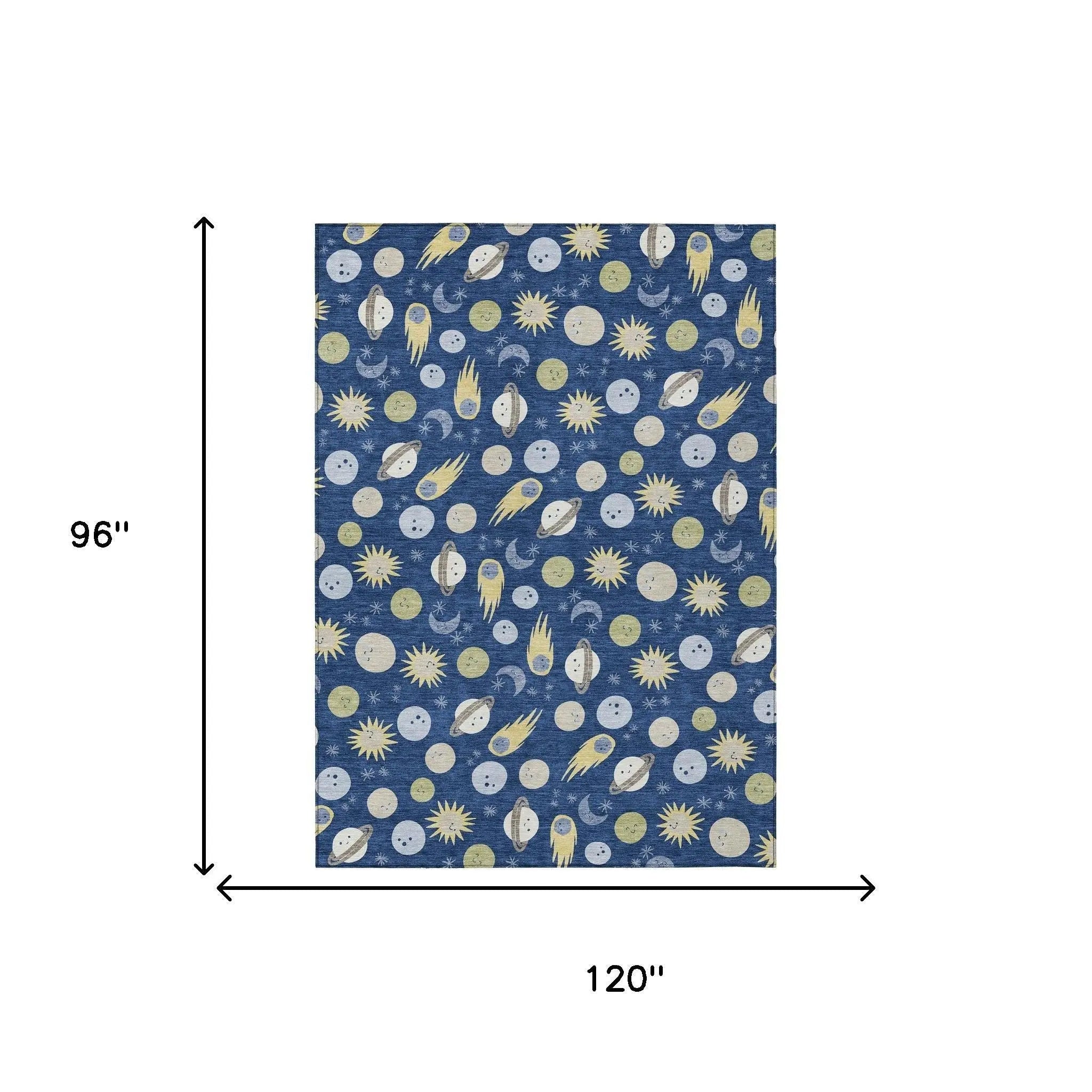 8' X 10' Navy Blue And Ivory Geometric Washable Indoor Outdoor Area Rug Homeroots Outdoor