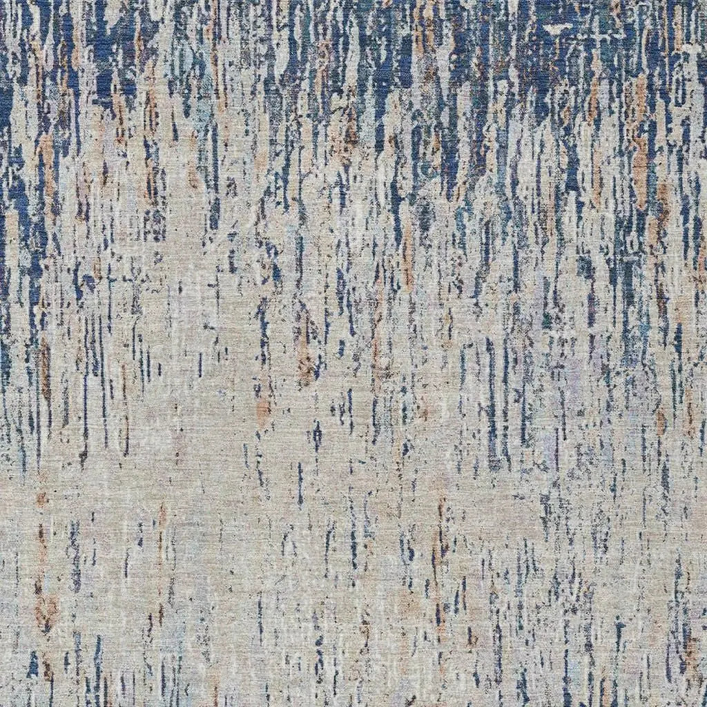 8' X 10' Navy Blue And Taupe Striped Washable Indoor Outdoor Area Rug Homeroots Outdoor