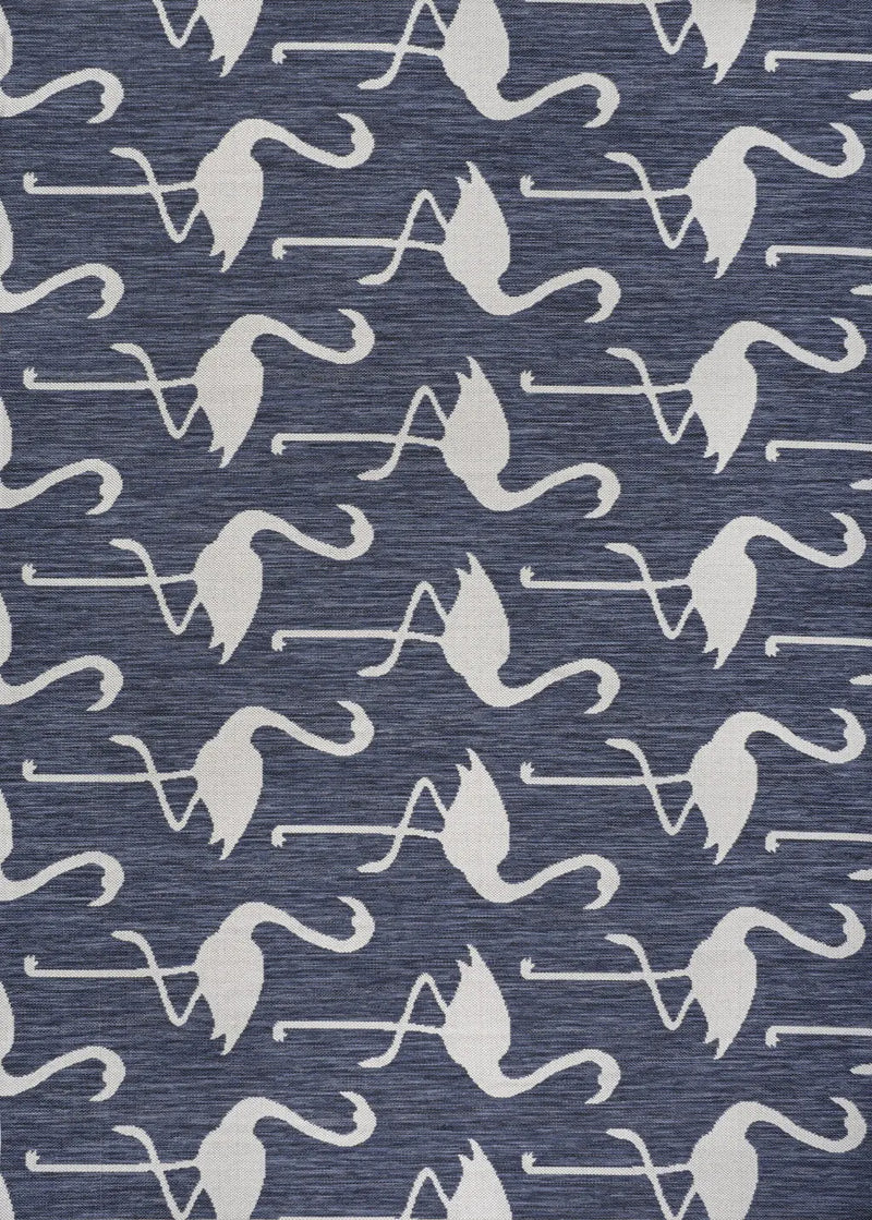 8' X 10' Navy Blue And White Animal Print Indoor Outdoor Area Rug Homeroots Outdoor