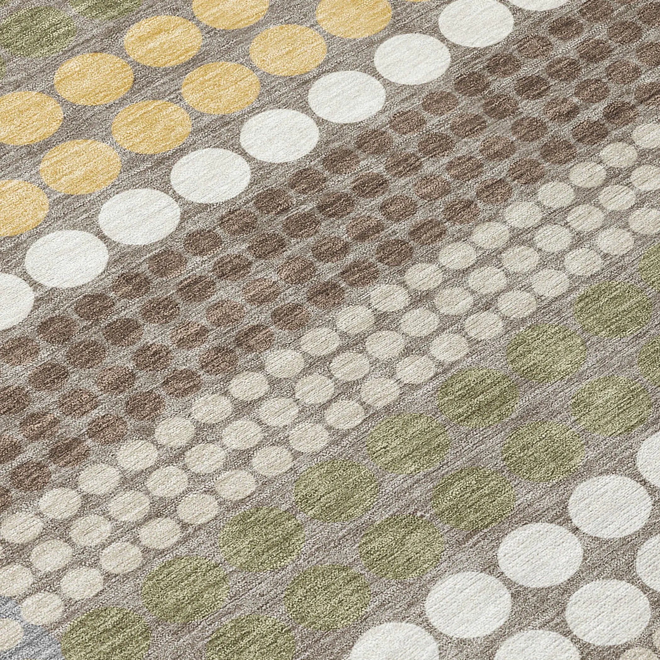 8' X 10' Olive Green And Brown Geometric Washable Indoor Outdoor Area Rug Homeroots Outdoor