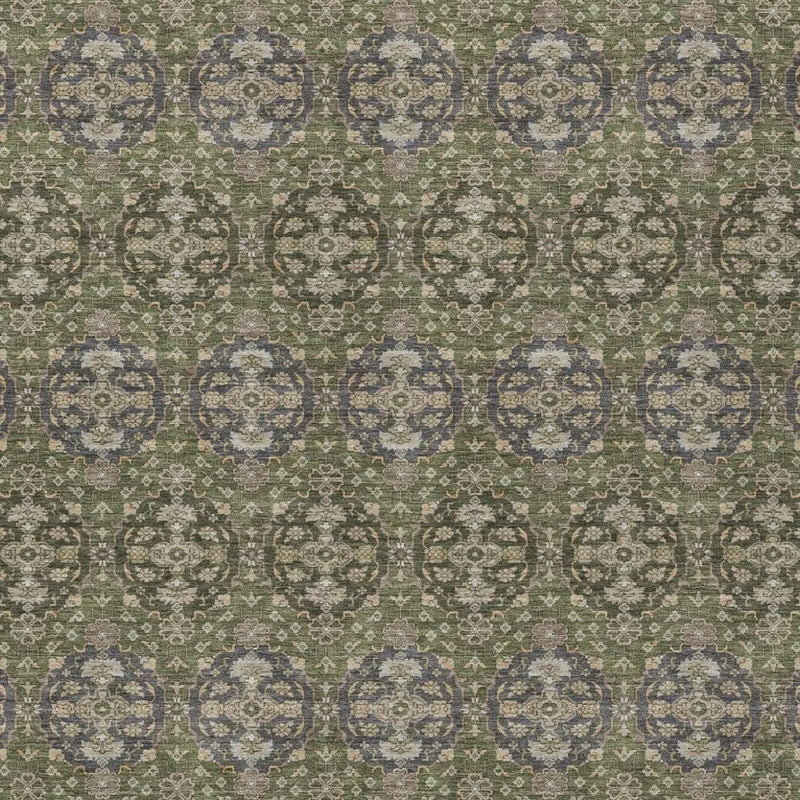 8' X 10' Olive Green And Green Striped Washable Indoor Outdoor Area Rug Homeroots Outdoor