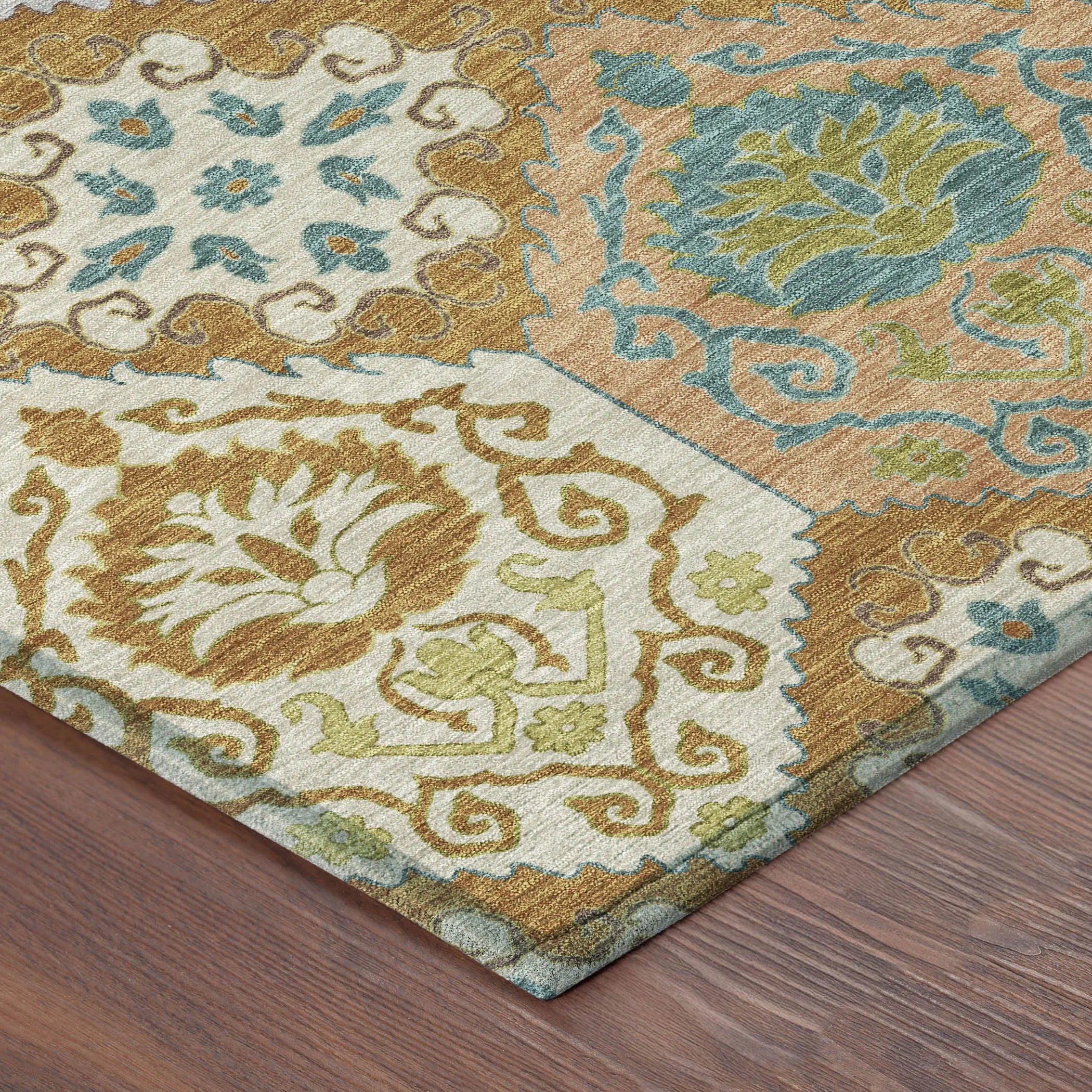 8' X 10' Orange And Brown Geometric Washable Indoor Outdoor Area Rug Homeroots Outdoor