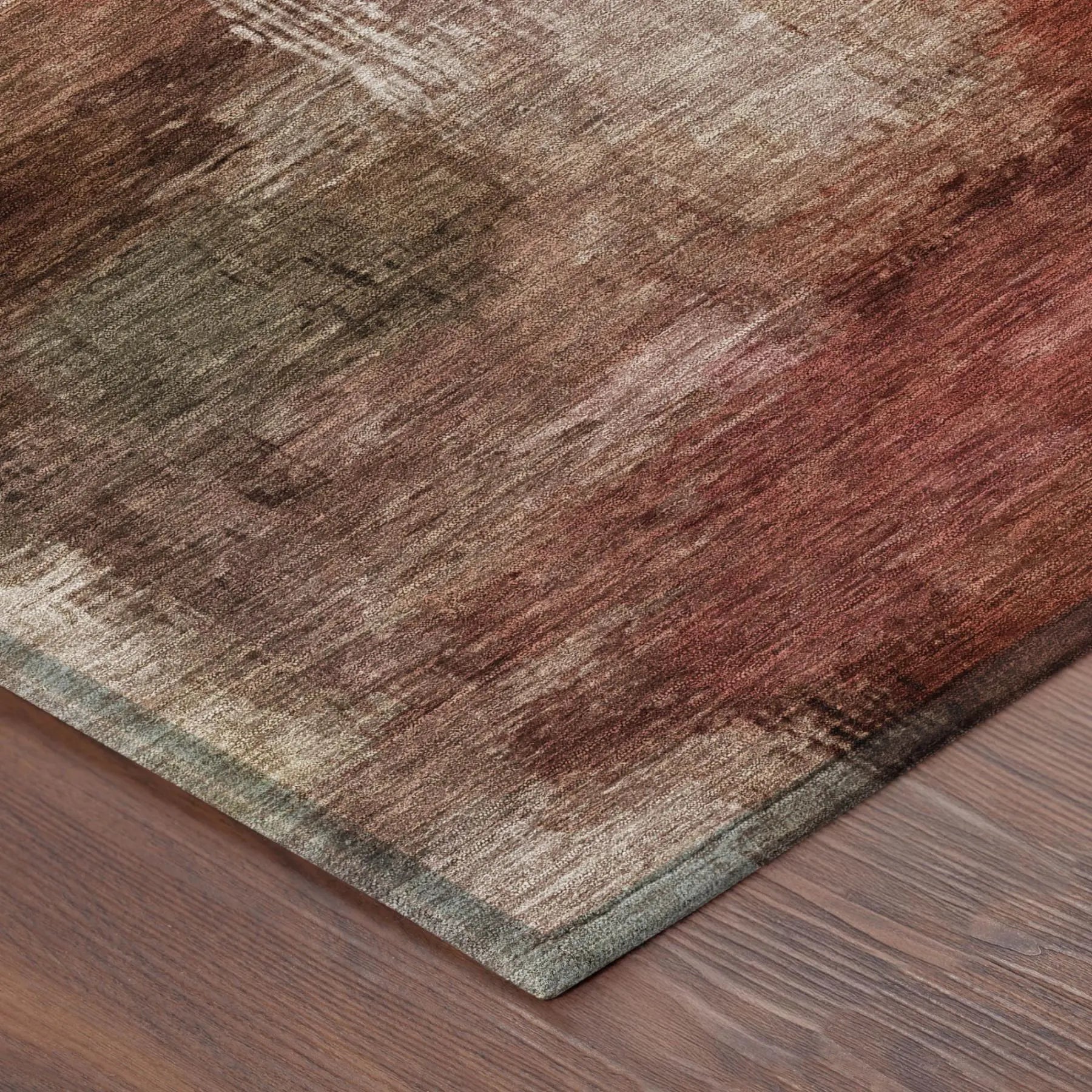 8' X 10' Orange And Copper Abstract Washable Indoor Outdoor Area Rug Homeroots Outdoor